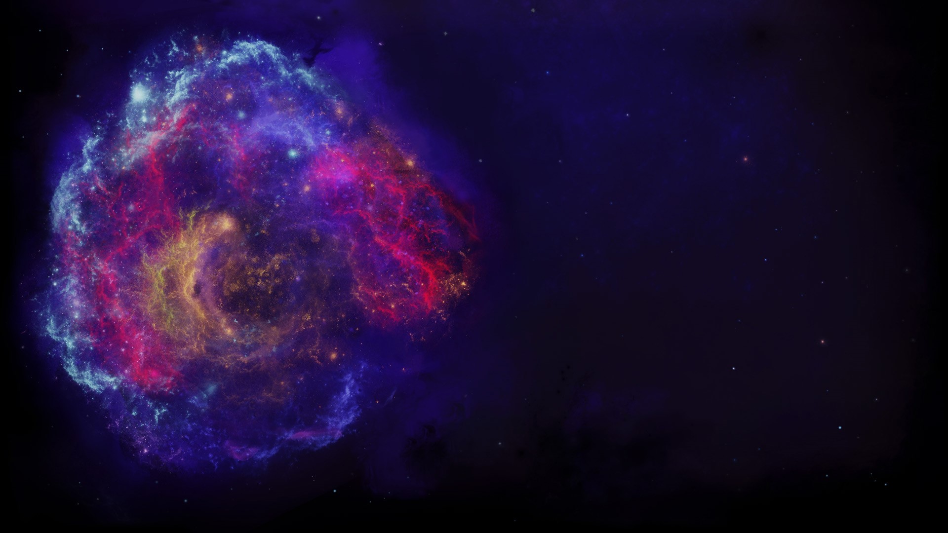 Colorful nebula and stars in deep space HD Wallpaper
