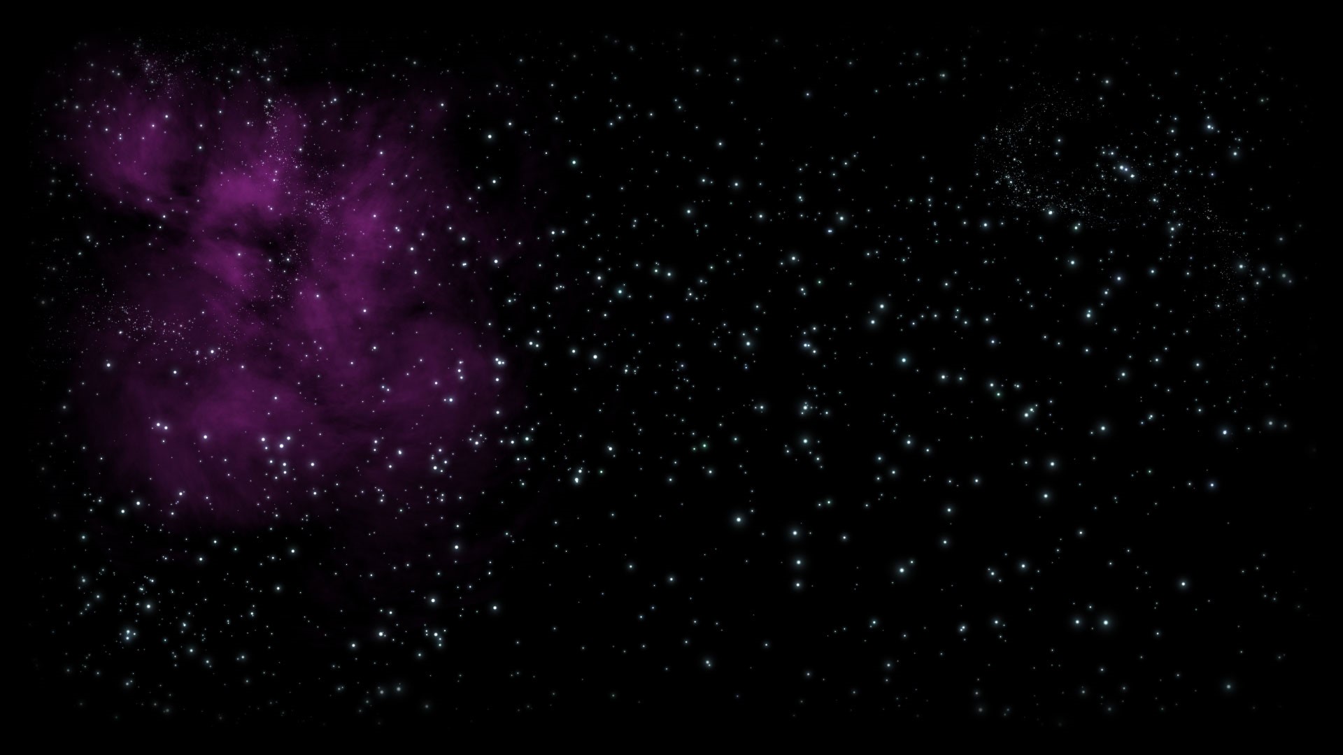 Purple nebula and stars in space HD Wallpaper