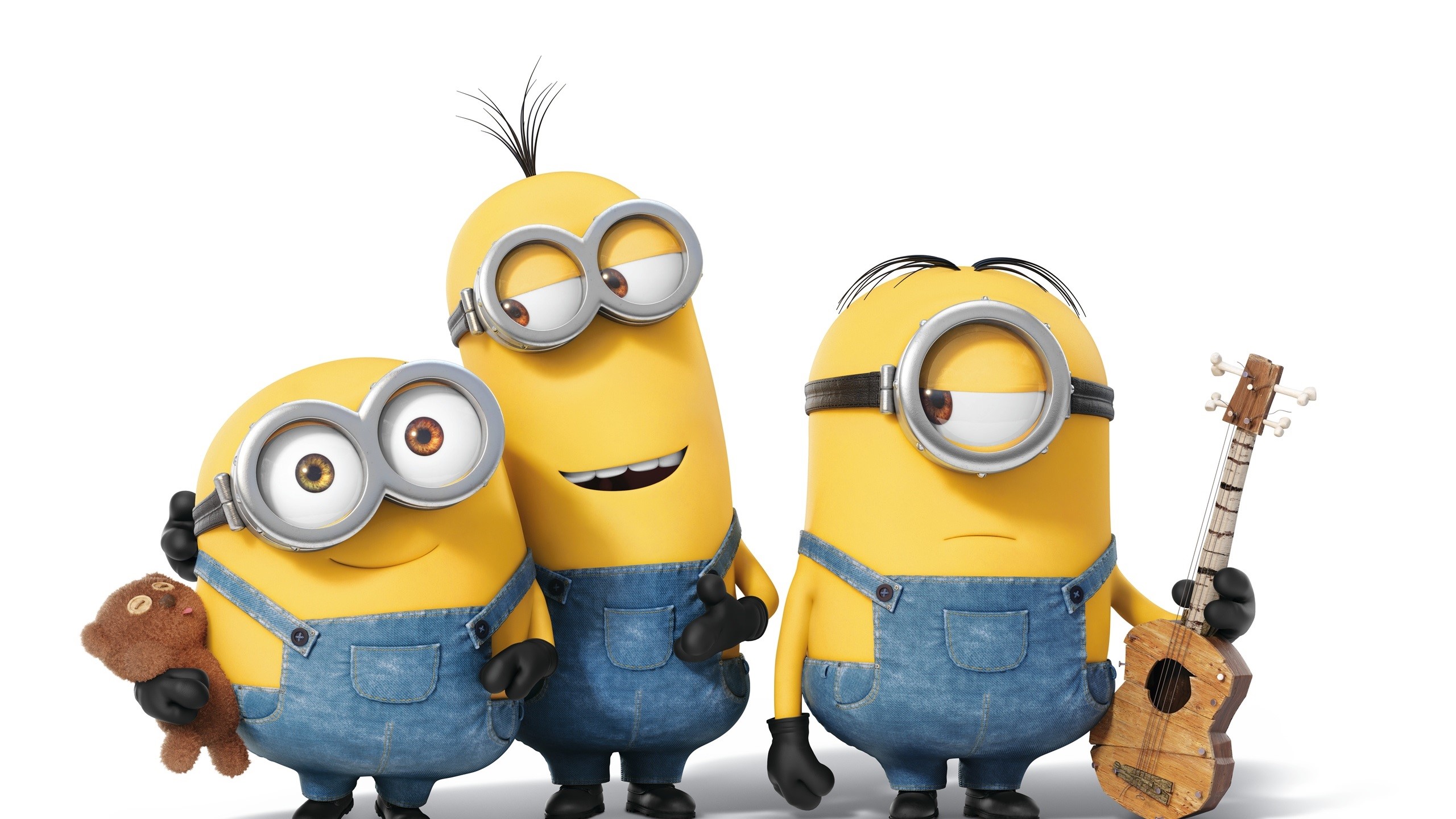 Three Minions from Despicable Me HD Wallpaper