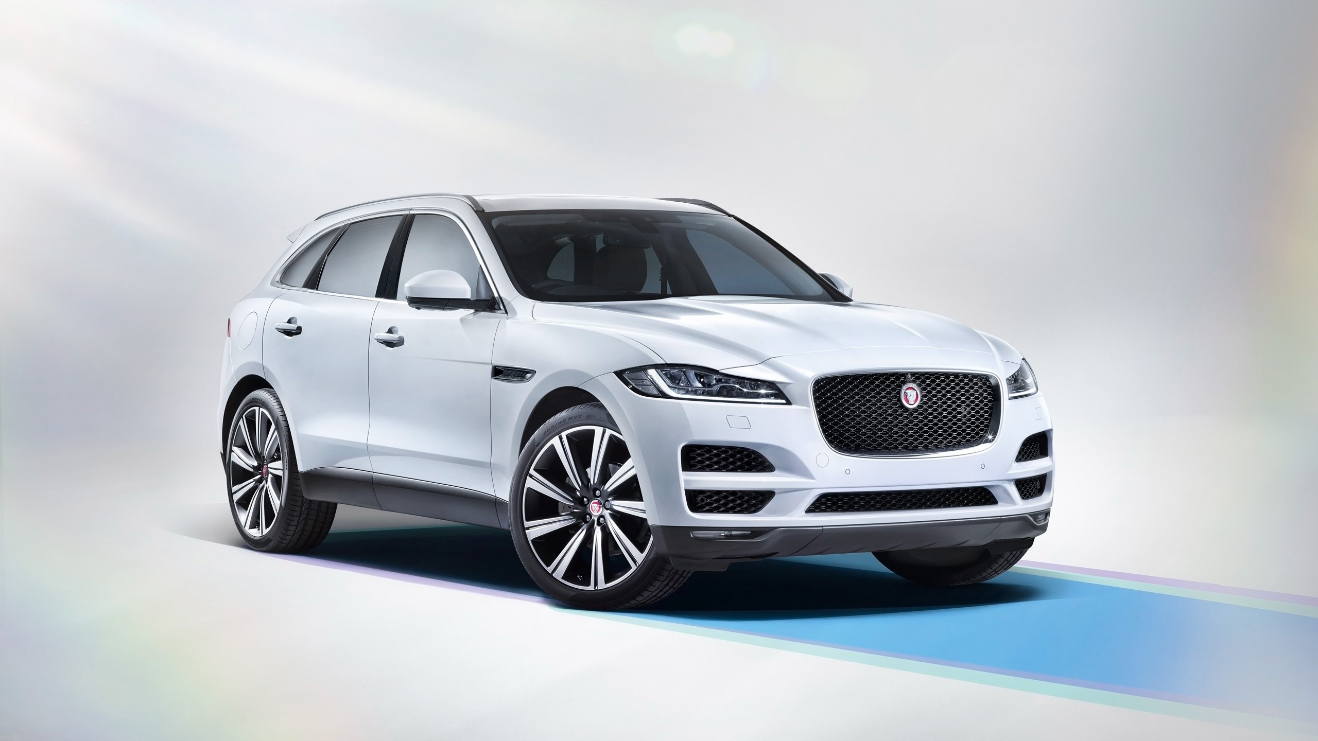 White Jaguar F-Pace SUV HD Wallpaper