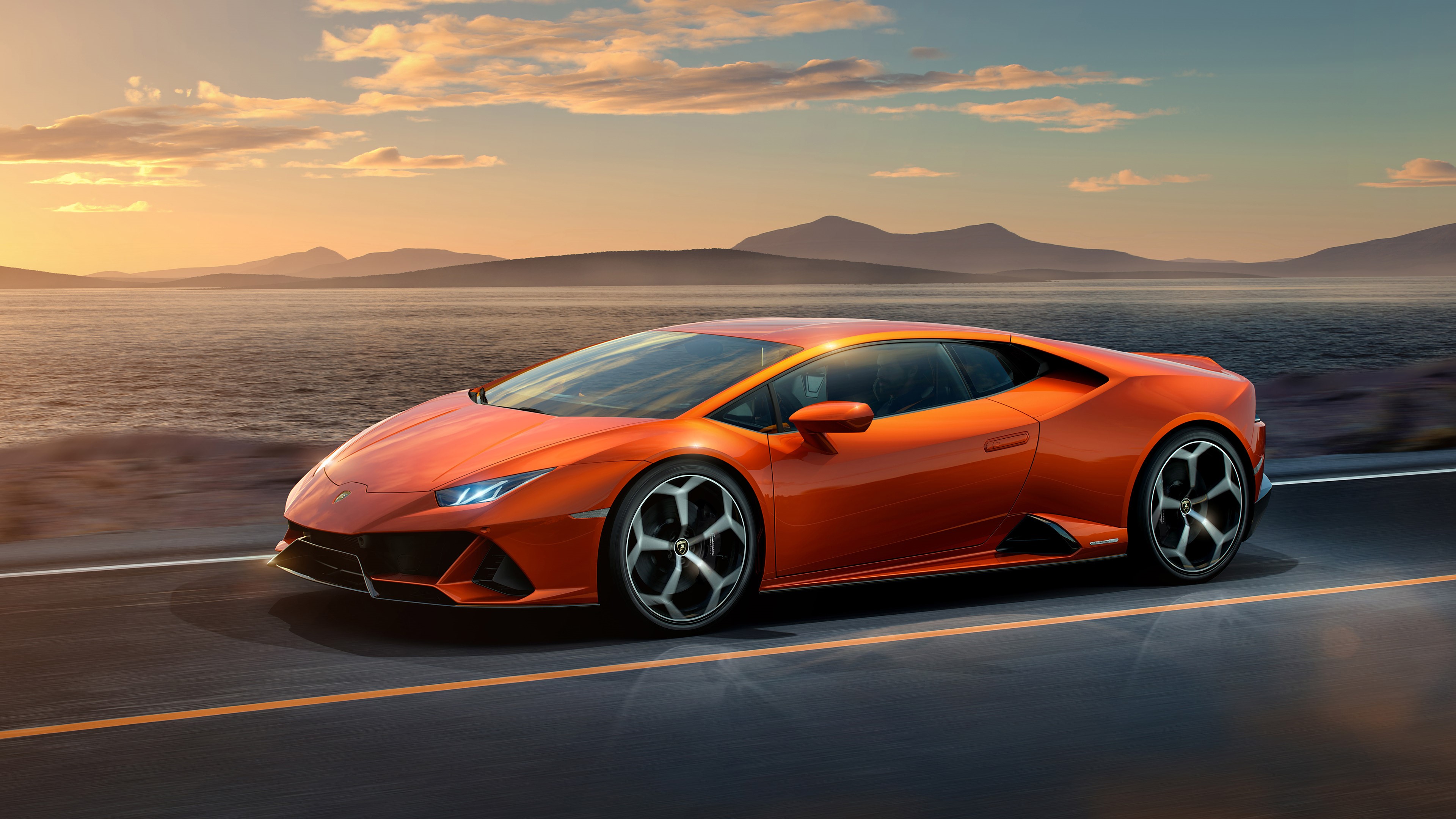 4K Lamborghini Huracan at Sunrise HD Wallpaper