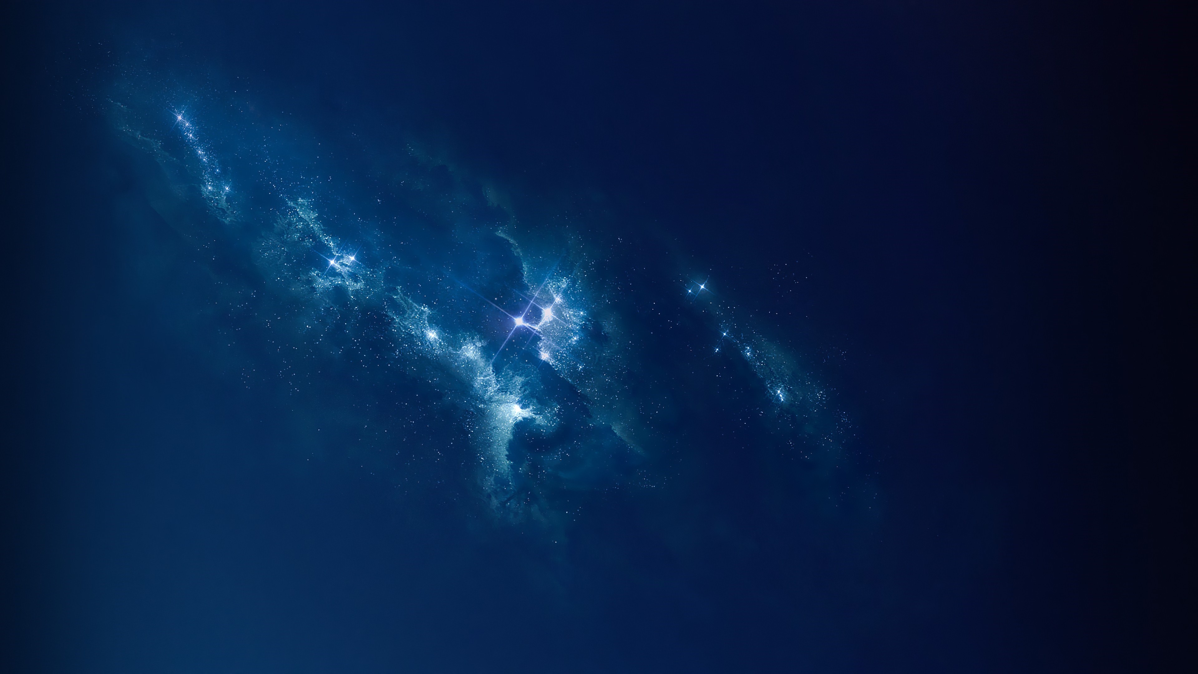 4K Blue Space Abstract Digital Art Stars HD Wallpaper