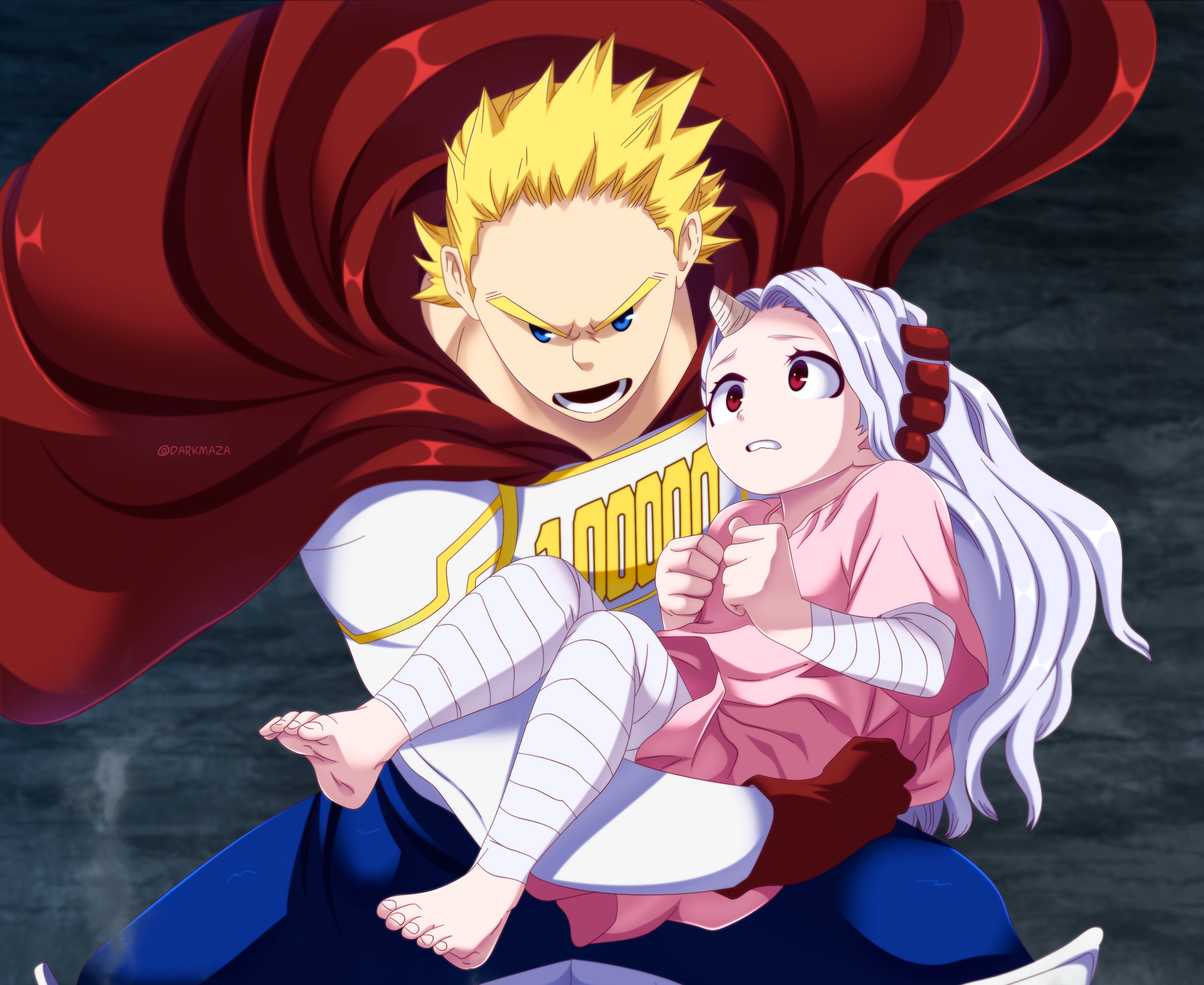 Mirio Togata holding Eri from Boku no Hero Academia HD Wallpaper