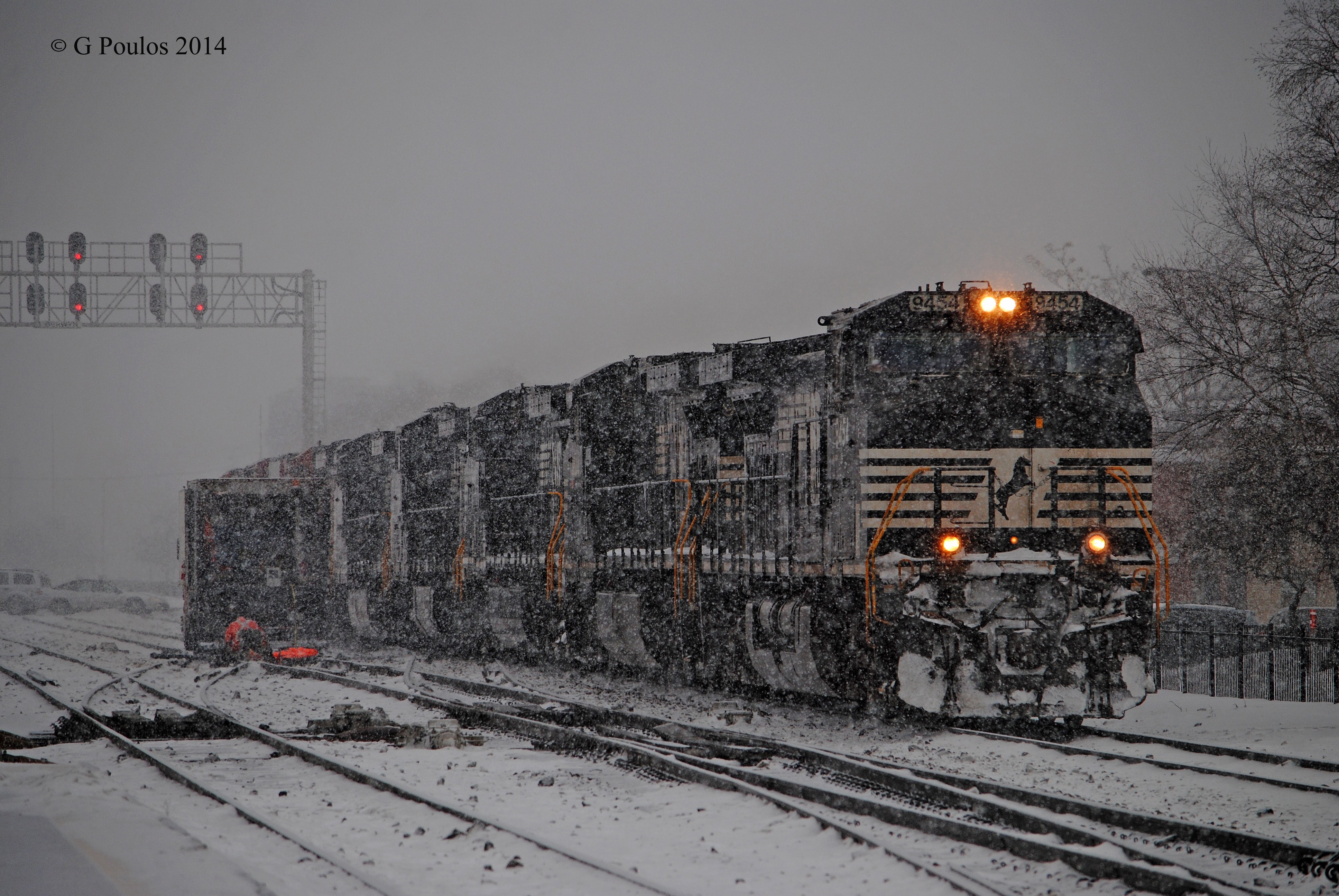 Train in Snow HD Wallpaper