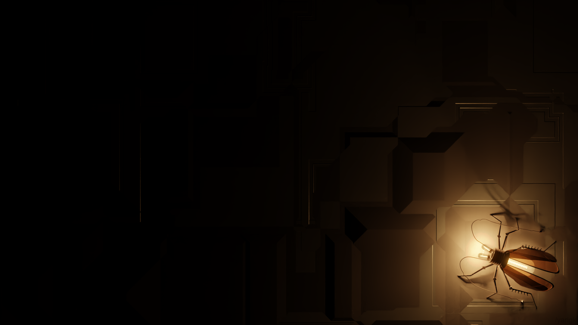 3D render of a cockroach lamp HD Wallpaper