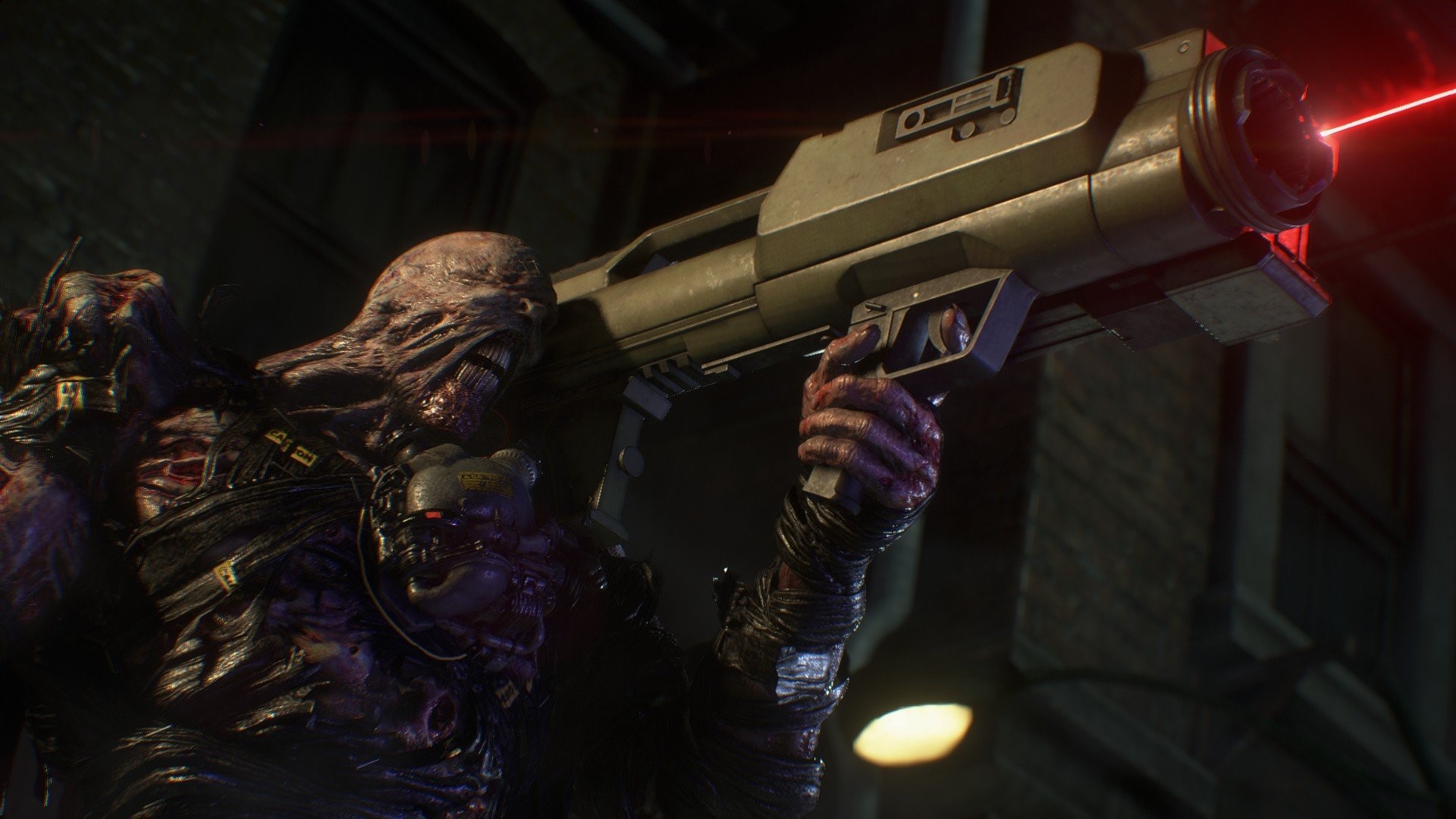 Nemesis from Resident Evil 3 Remake holding a rocket launcher HD Wallpaper