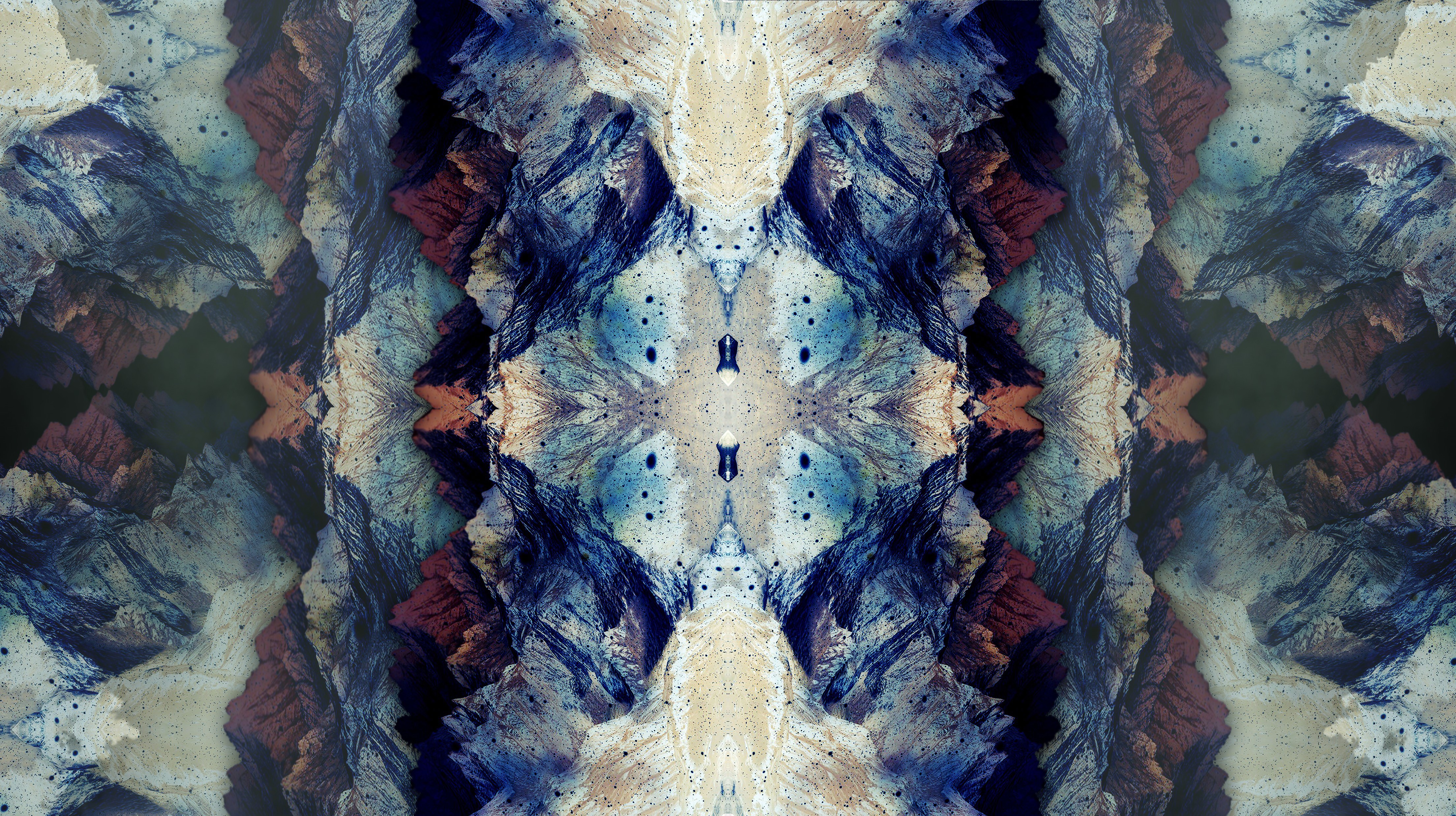 Abstract mirrored digital art with symmetry HD Wallpaper