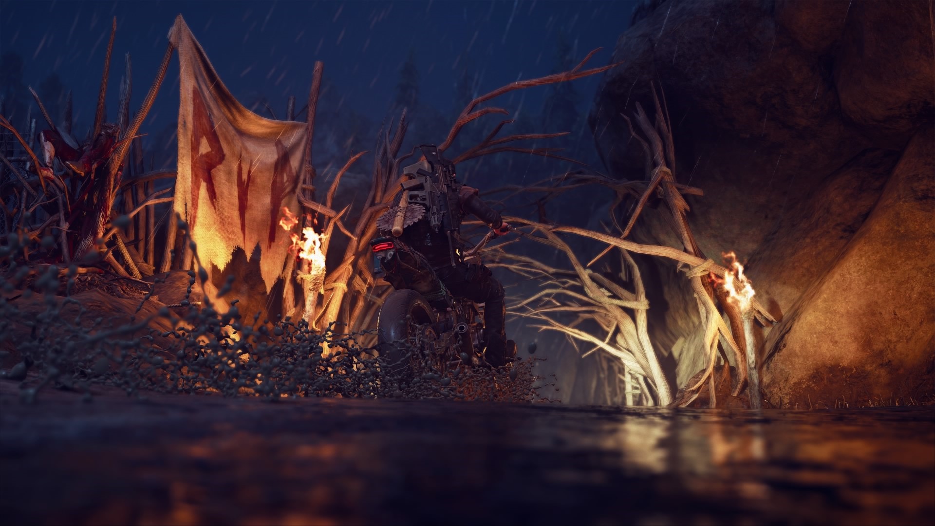 Deacon riding a motorcycle in Days Gone HD Wallpaper