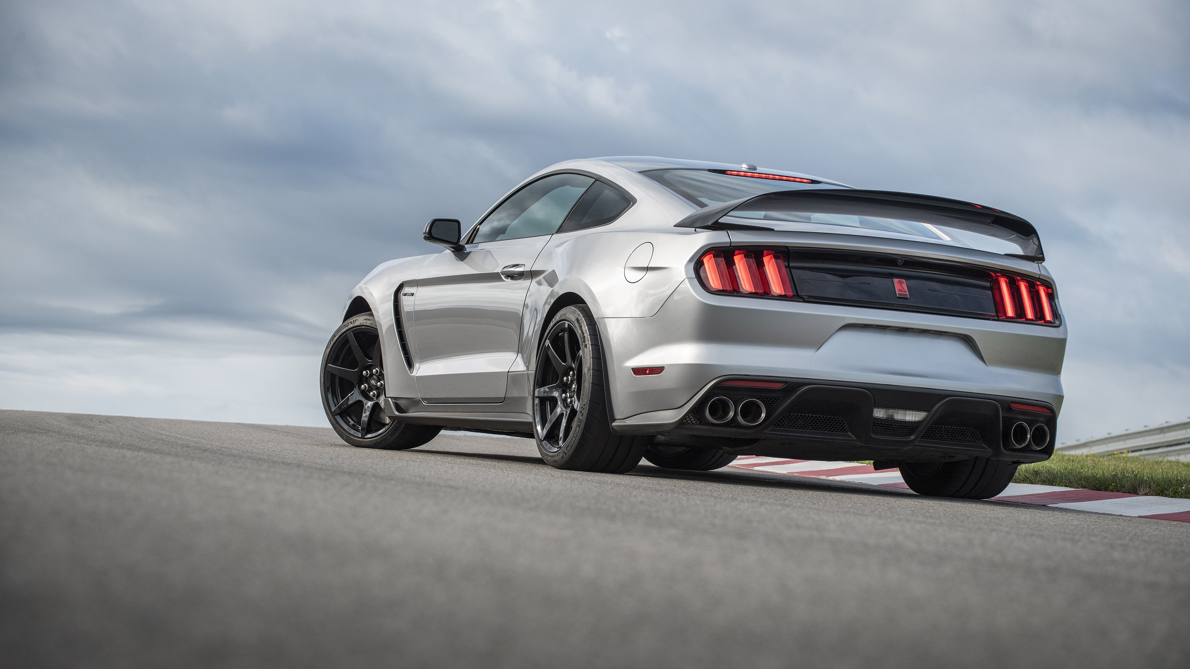 4K Ford Mustang Shelby GT350 on a Racetrack HD Wallpaper