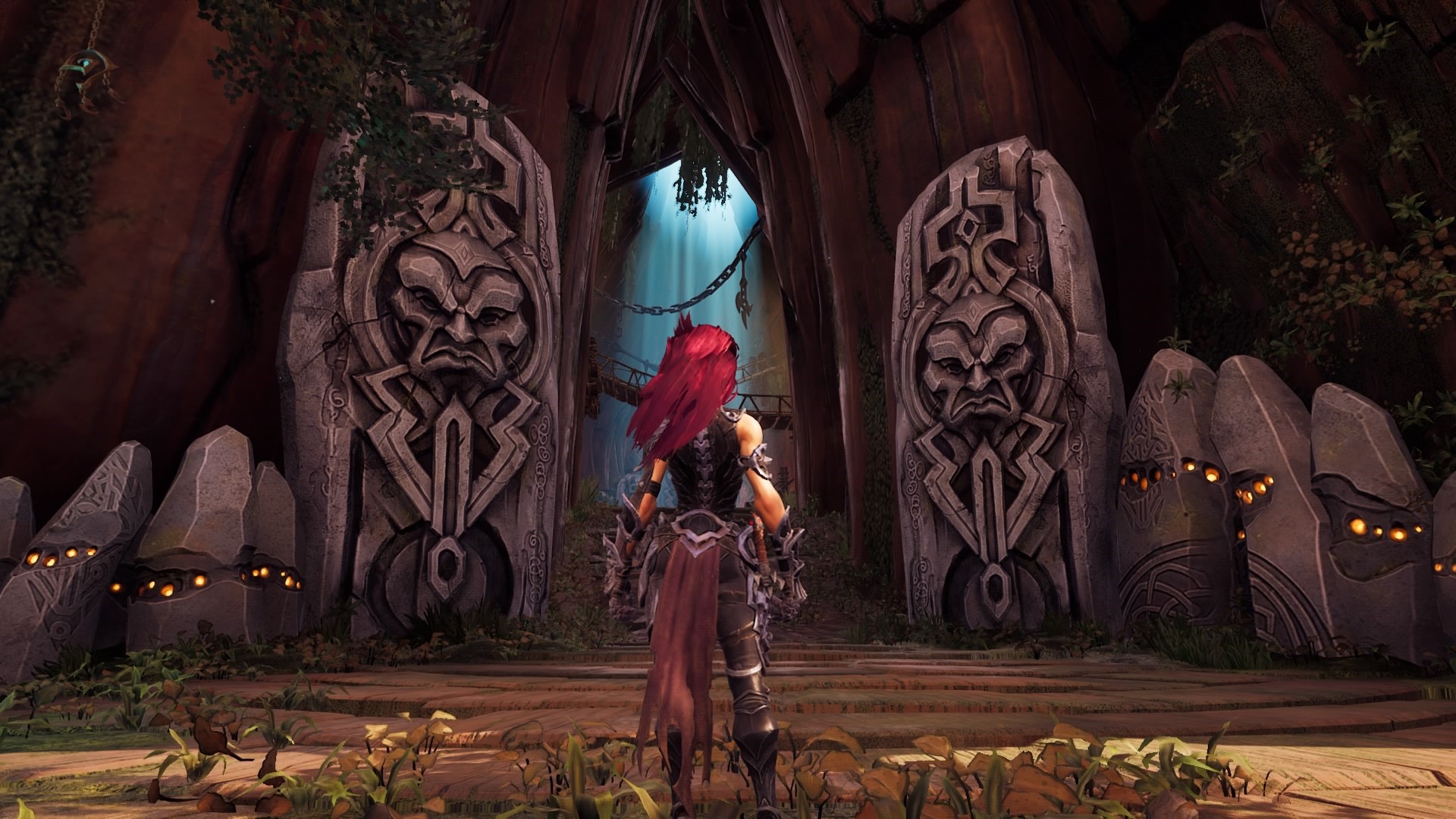 Fury from Darksiders 3 in a stone gateway HD Wallpaper