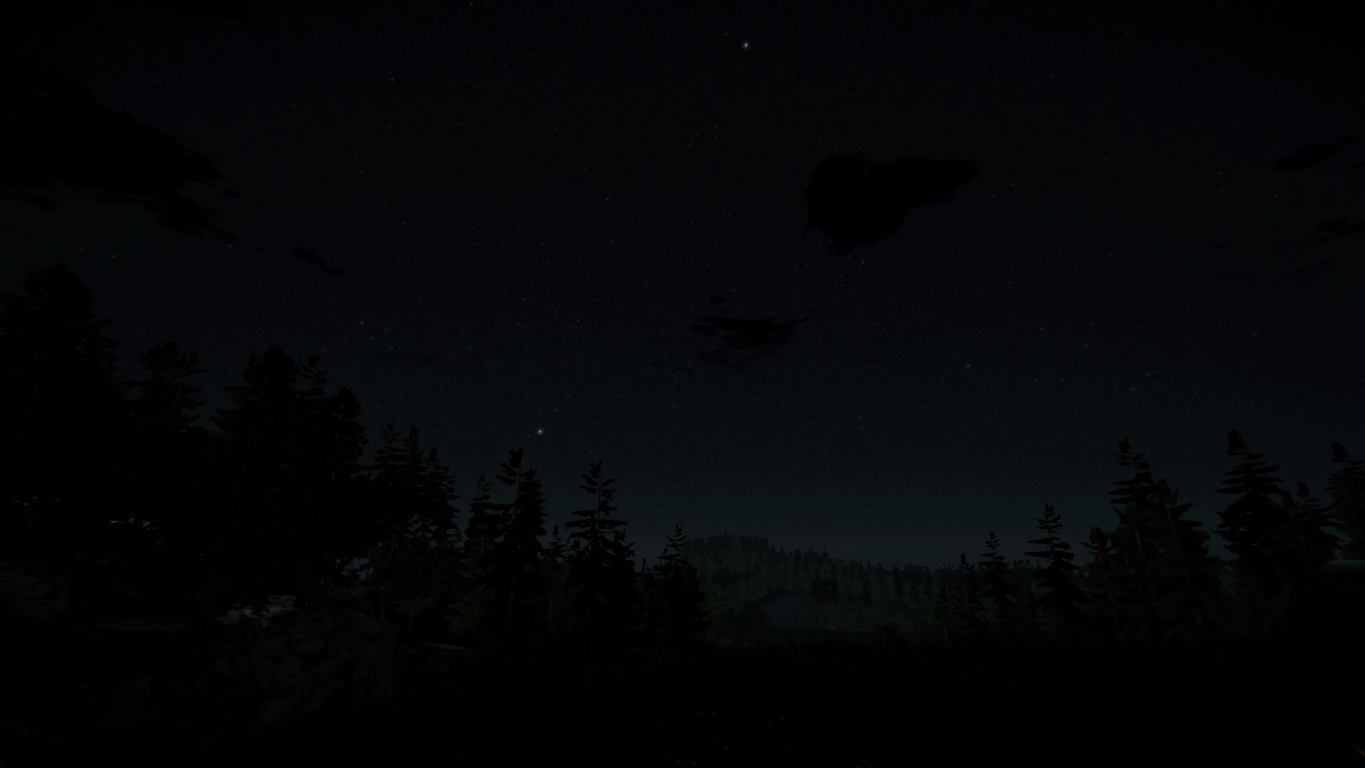 Night sky over a forest in Days Gone HD Wallpaper