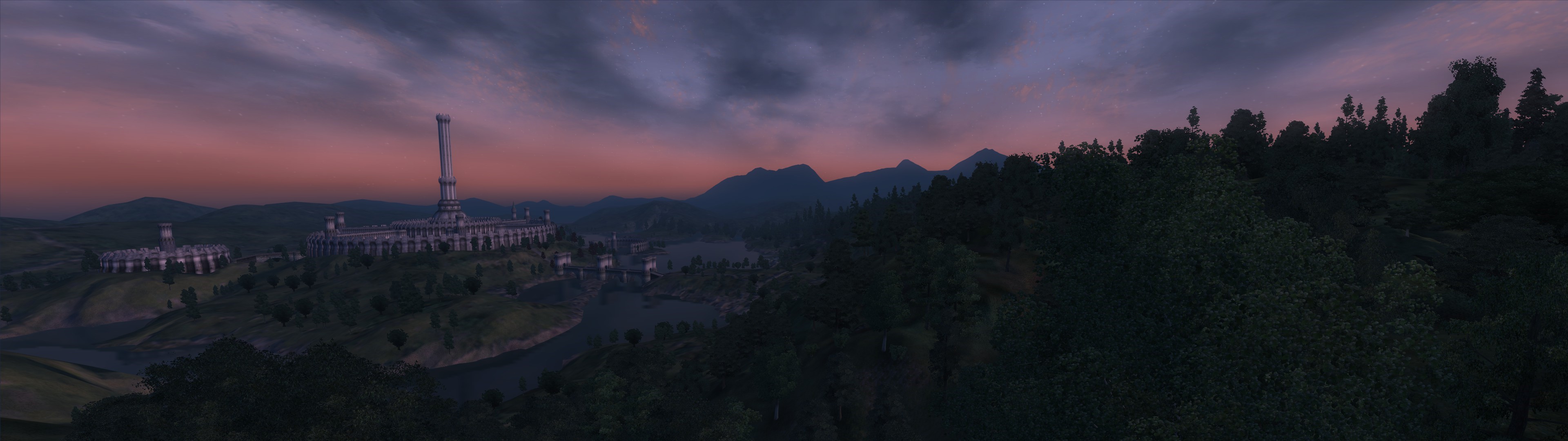 The Elder Scrolls IV: Oblivion landscape at dusk HD Wallpaper