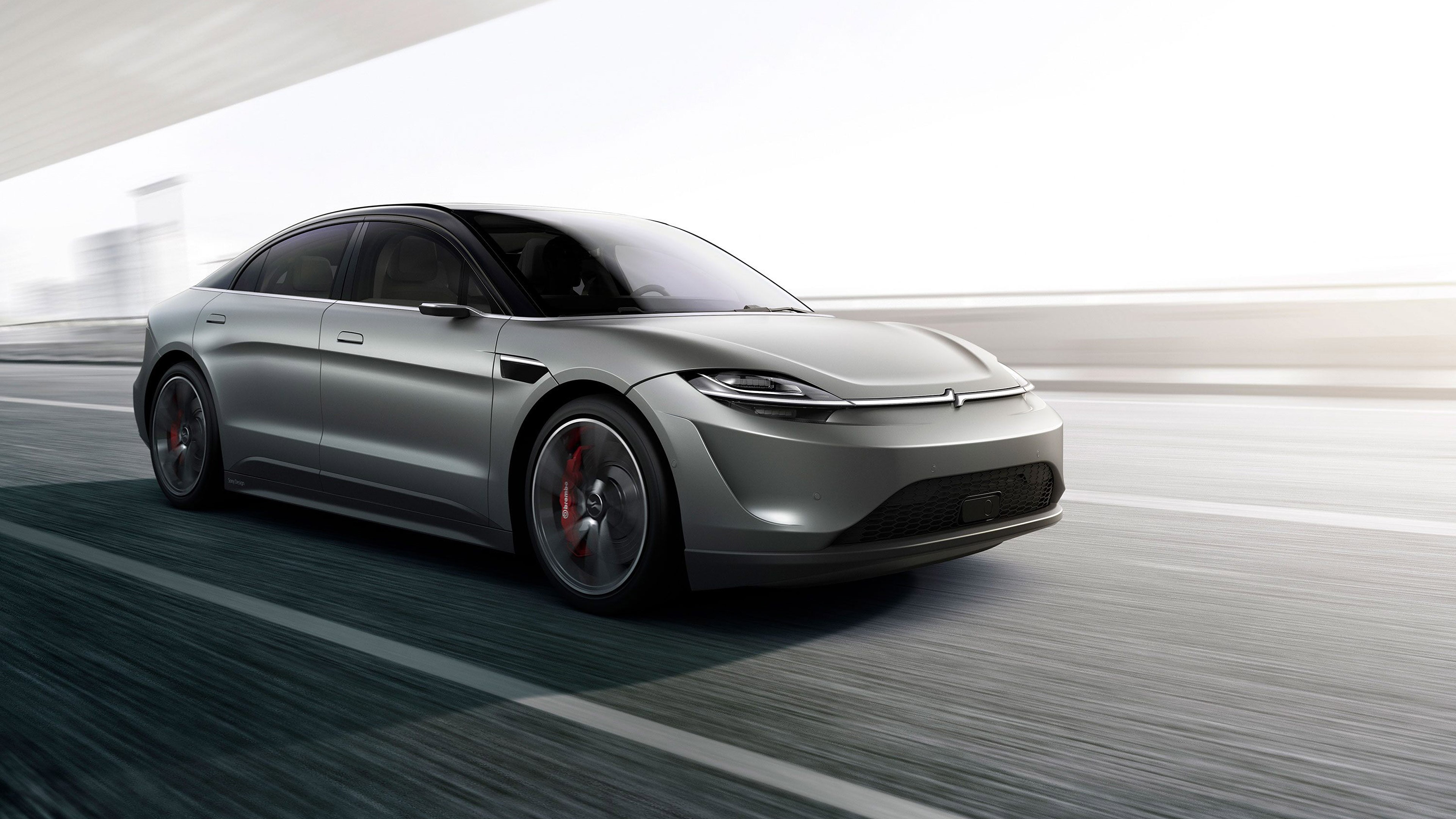 Sony Vision-S concept electric car driving HD Wallpaper