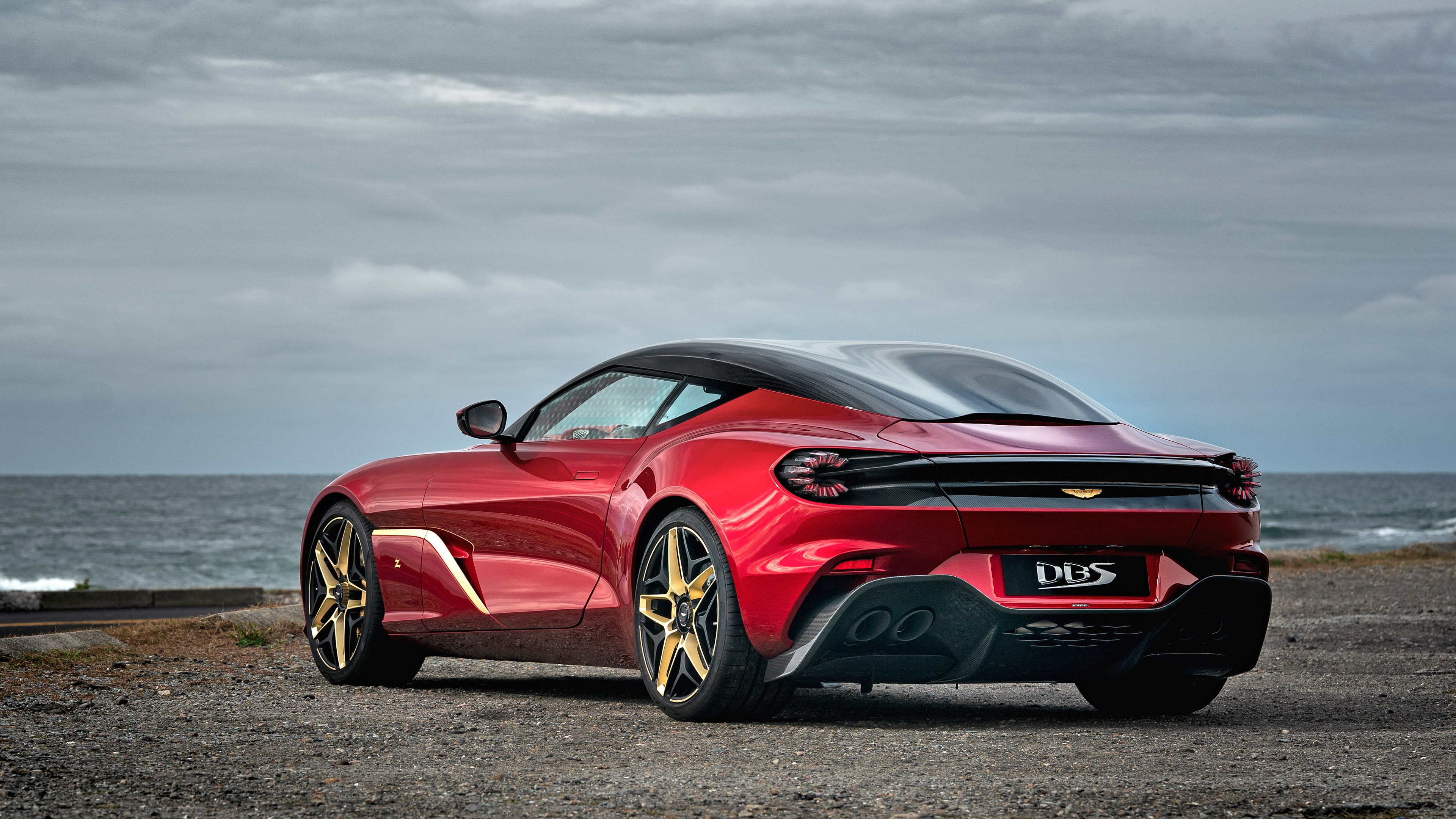 Aston Martin DBS GT Zagato by the sea HD Wallpaper