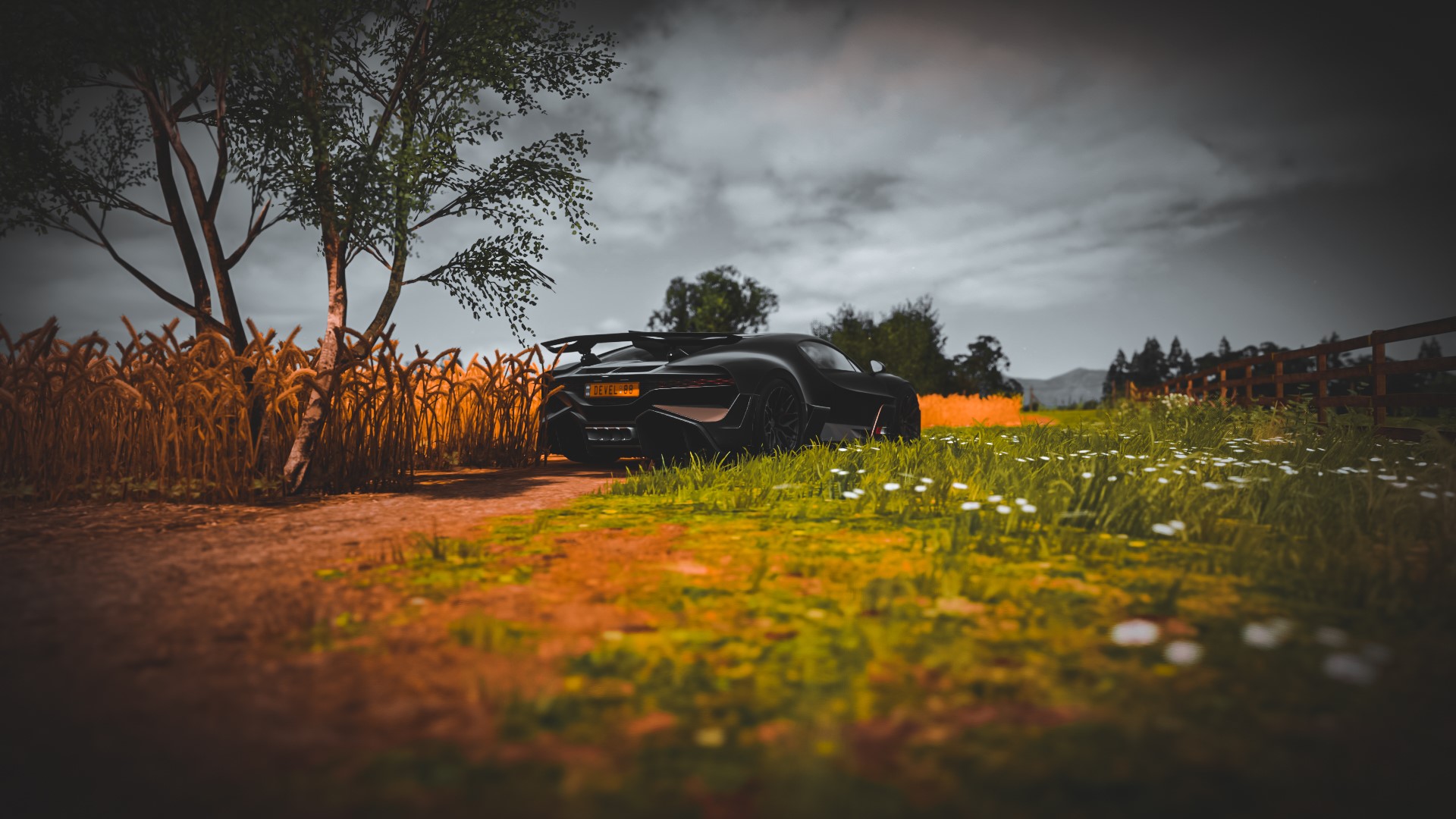 Bugatti Divo in a field in Forza Horizon 4 HD Wallpaper