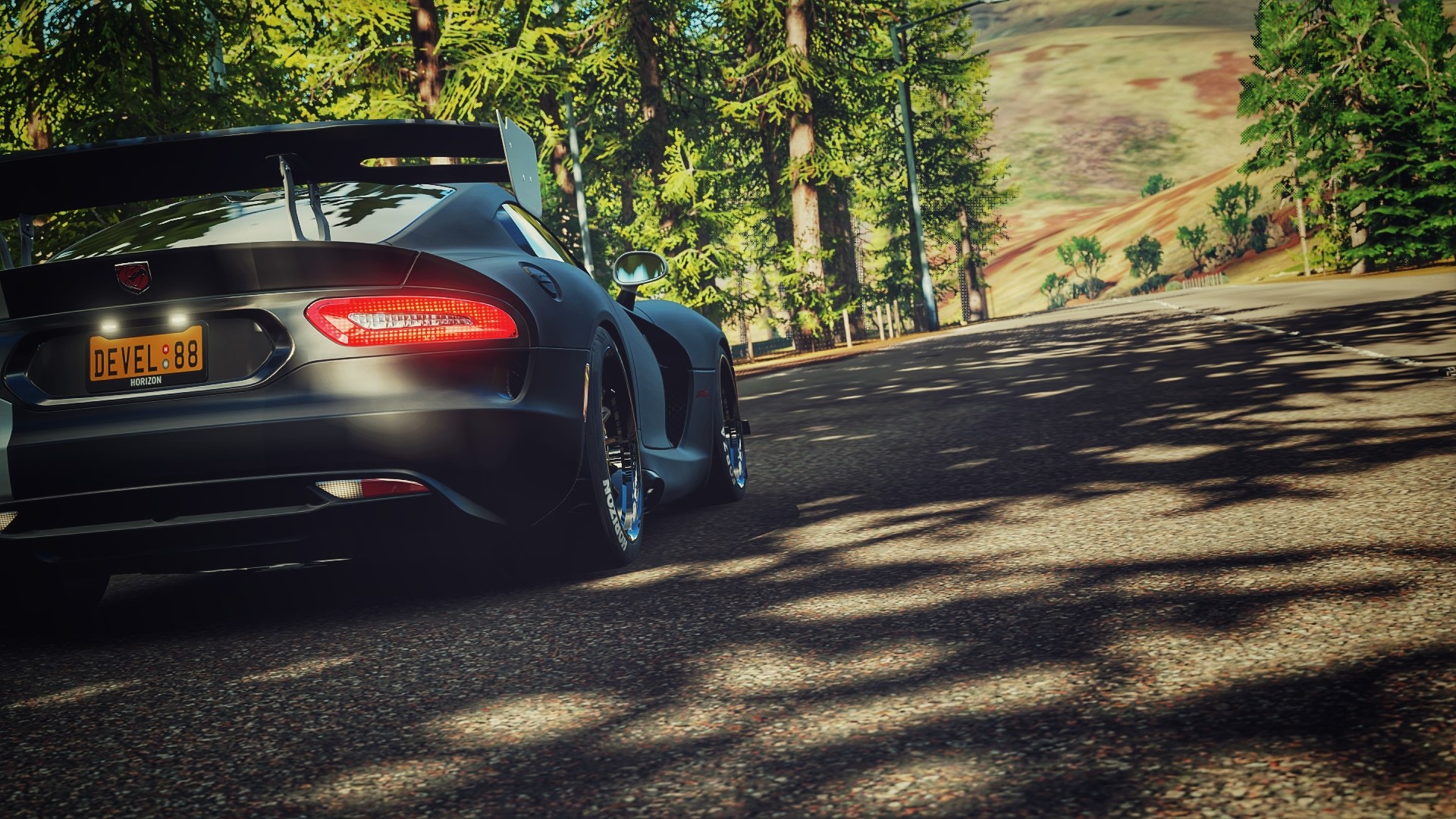 Dodge Viper ACR on a road in Forza Horizon 4 HD Wallpaper