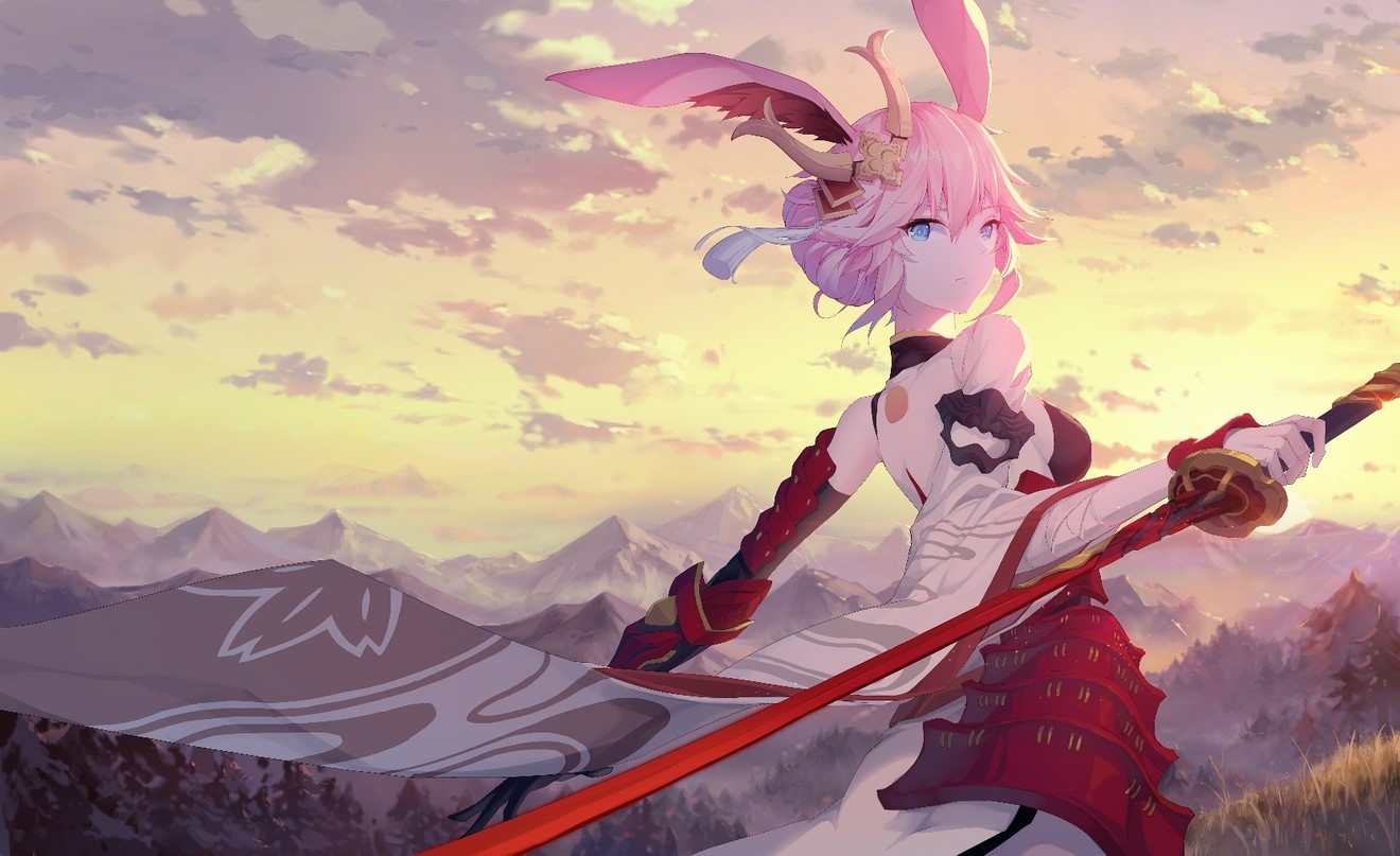 Yae Sakura from Honkai Impact 3rd holding a katana HD Wallpaper