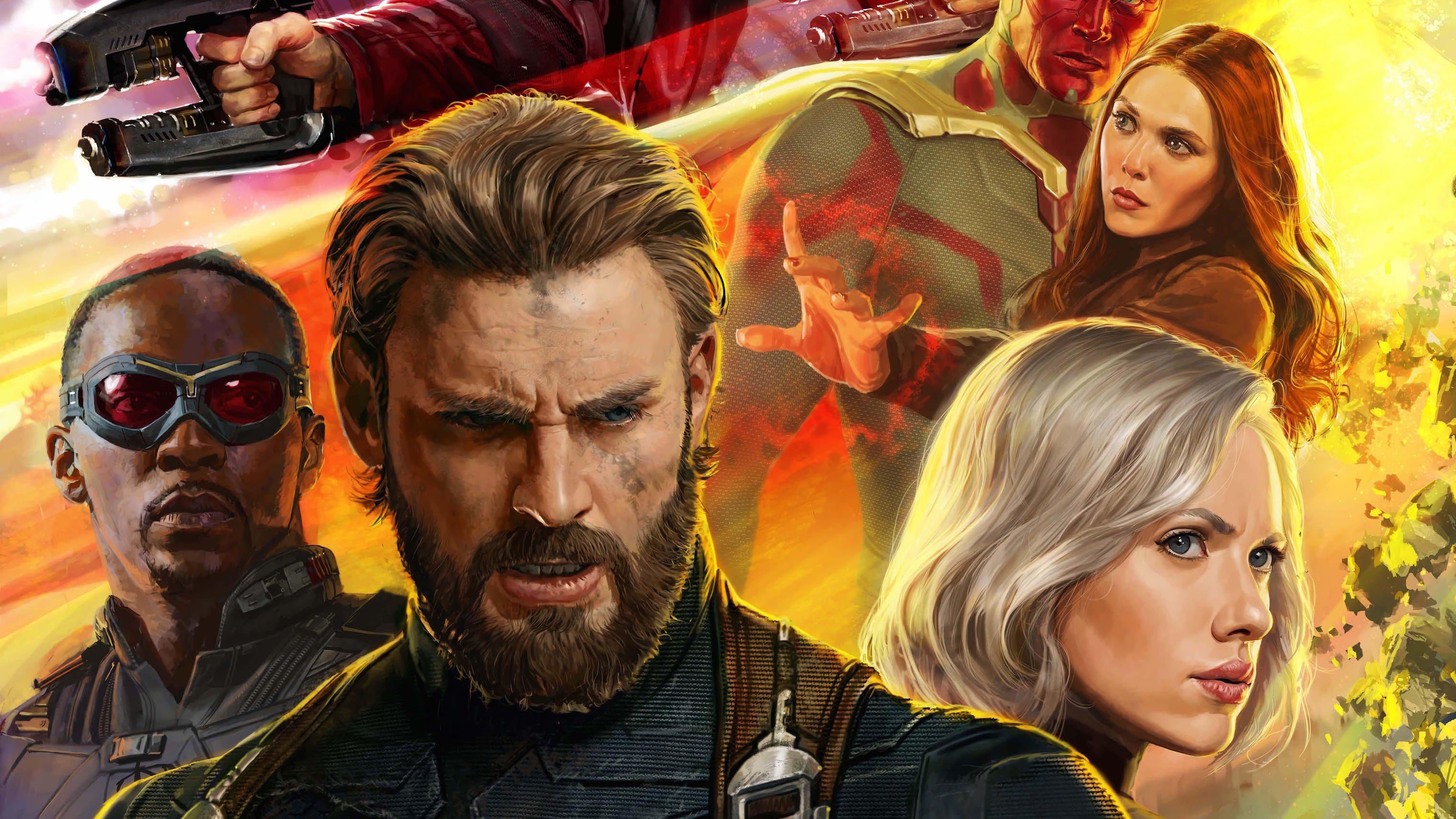 4K artwork of Captain America from Marvel Cinematic Universe HD Wallpaper