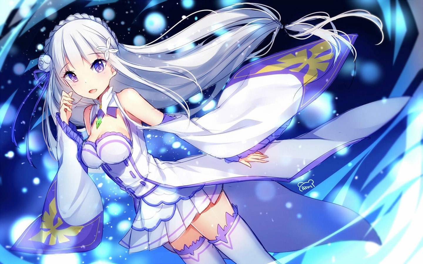 Emilia from Re:Zero Kara Hajimeru Isekai Seikatsu HD Wallpaper