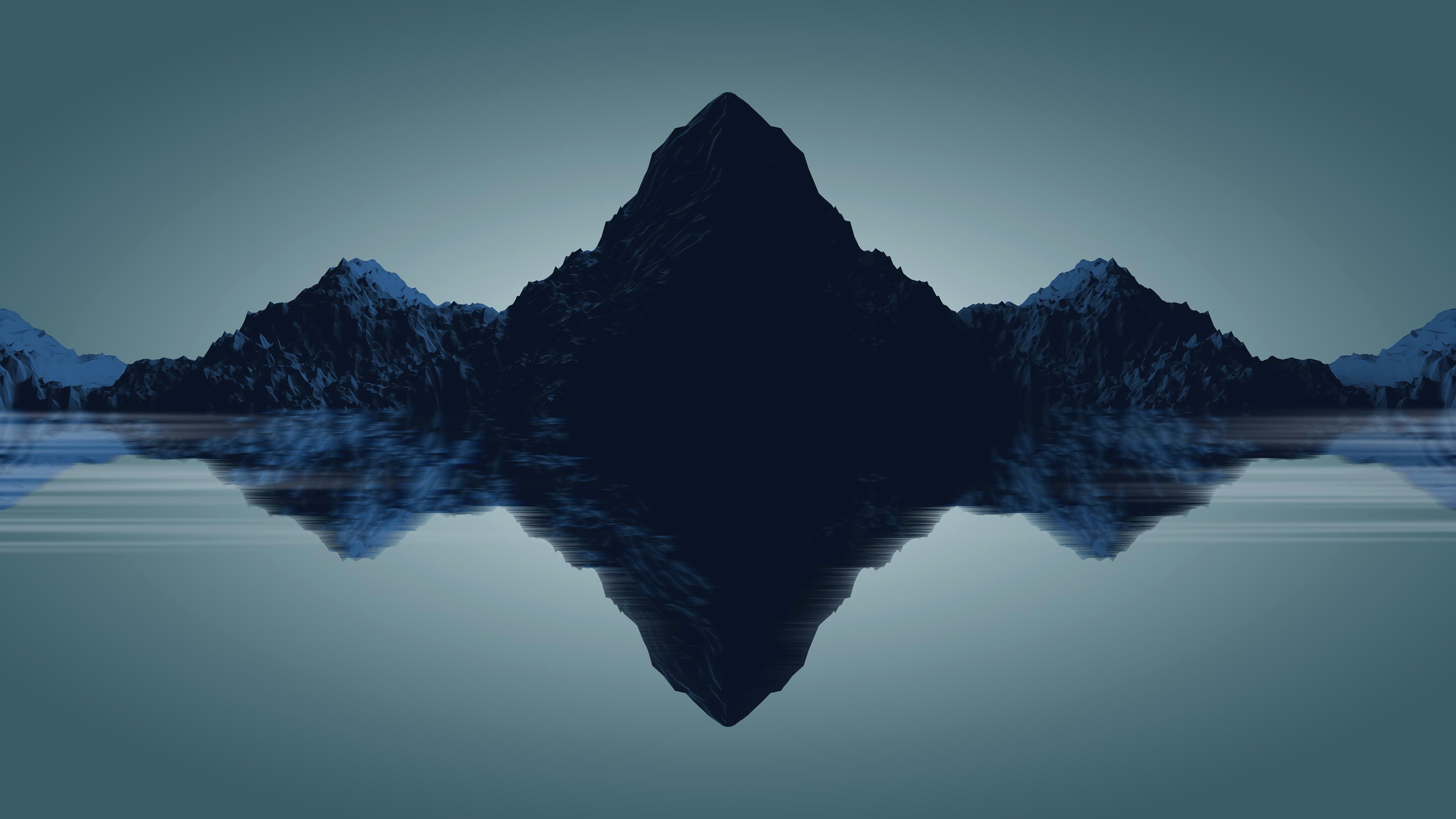 4K Mountains Reflection Landscape HD Wallpaper