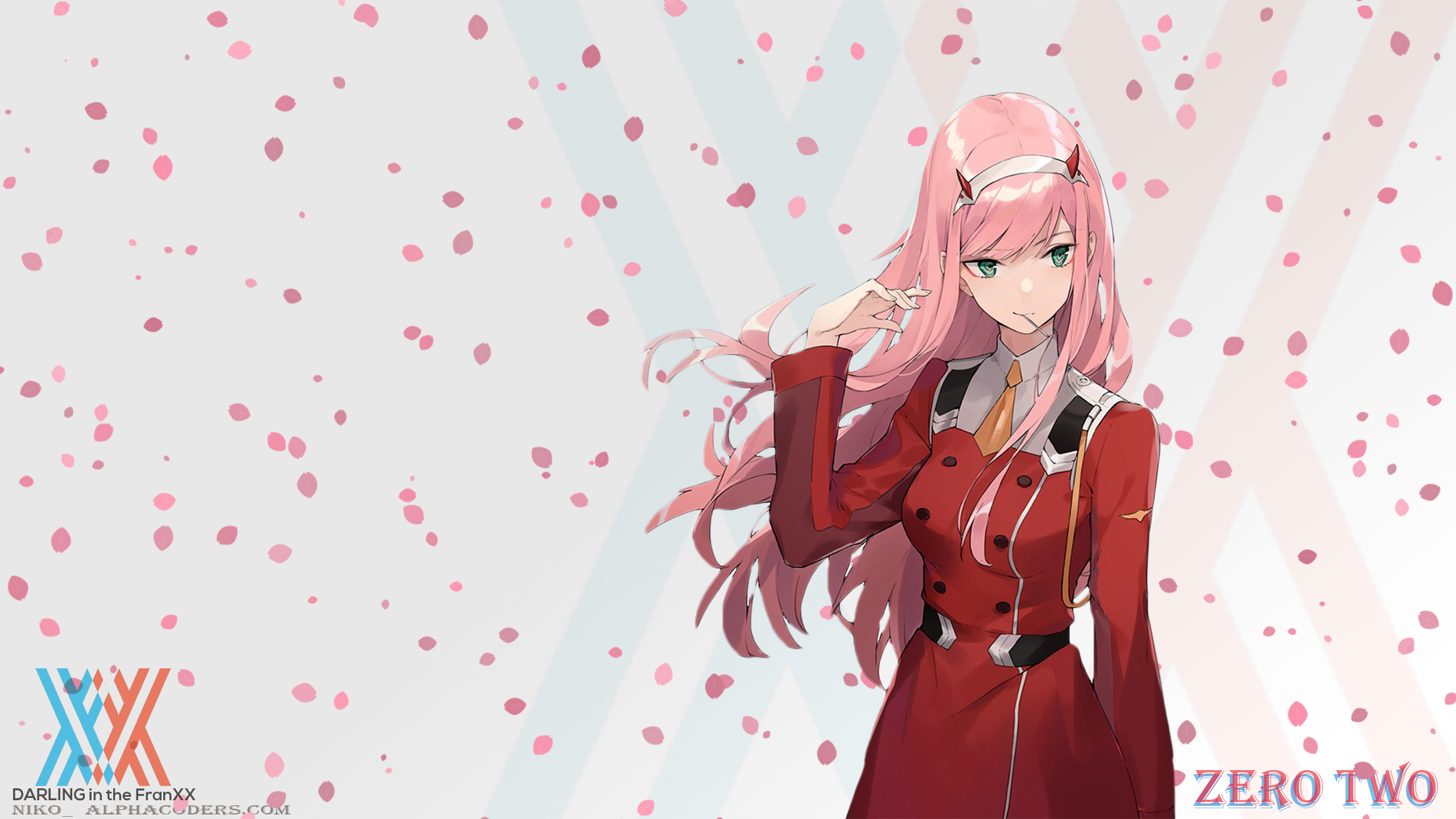 Zero Two from Darling in the FranXX HD Wallpaper