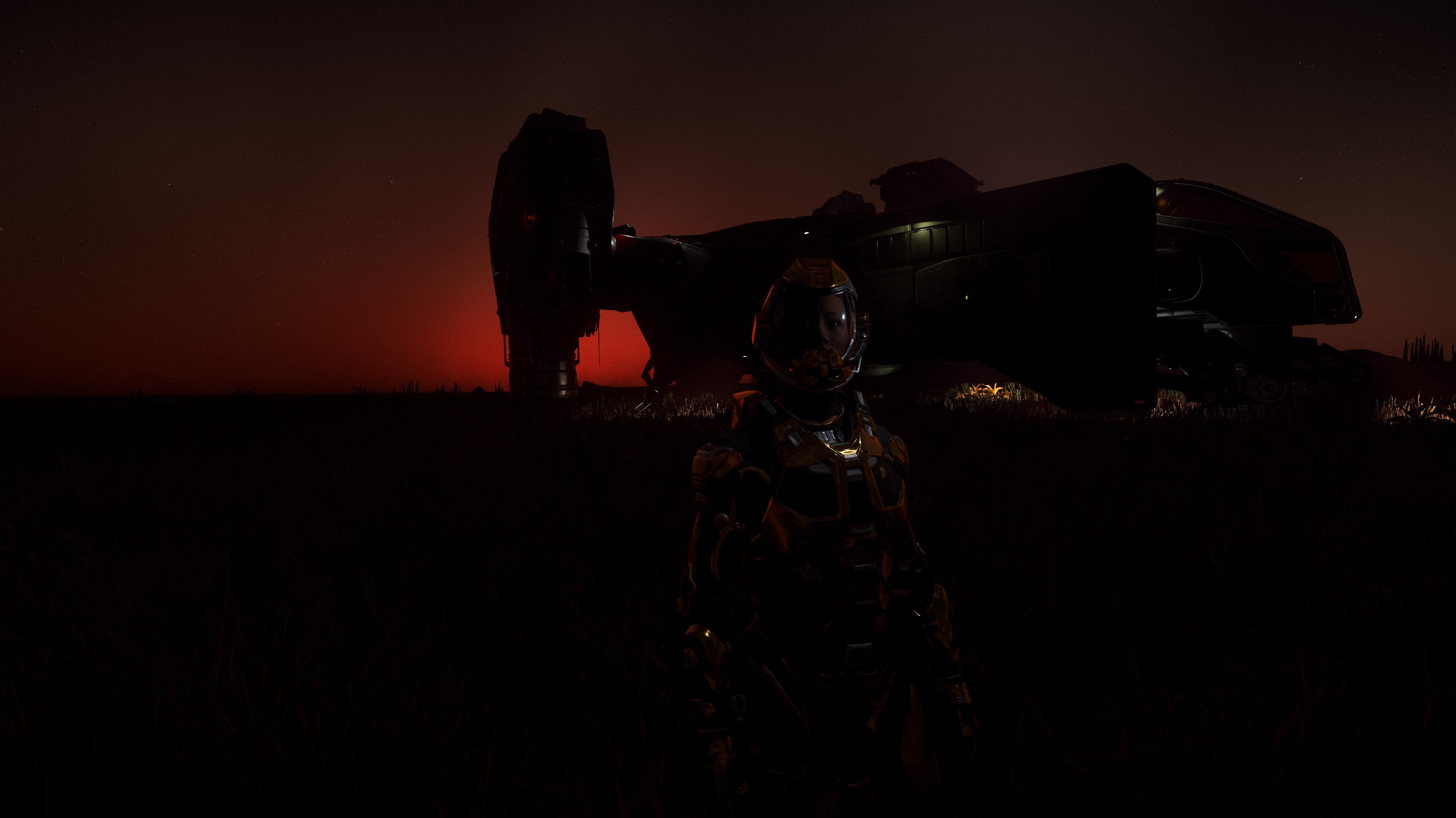 Star Citizen: Cutlass Black spaceship and astronaut HD Wallpaper