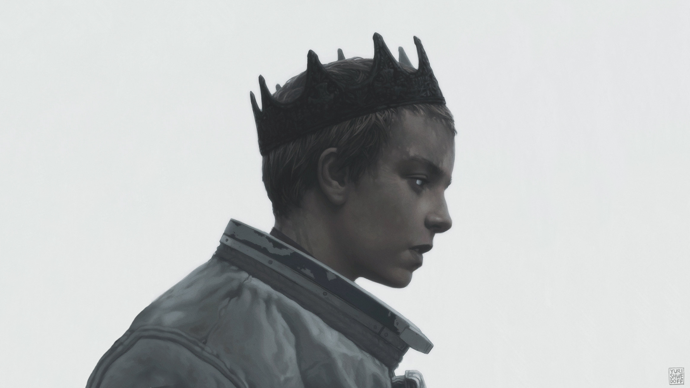 King wearing a crown by Yuri Shwedoff HD Wallpaper