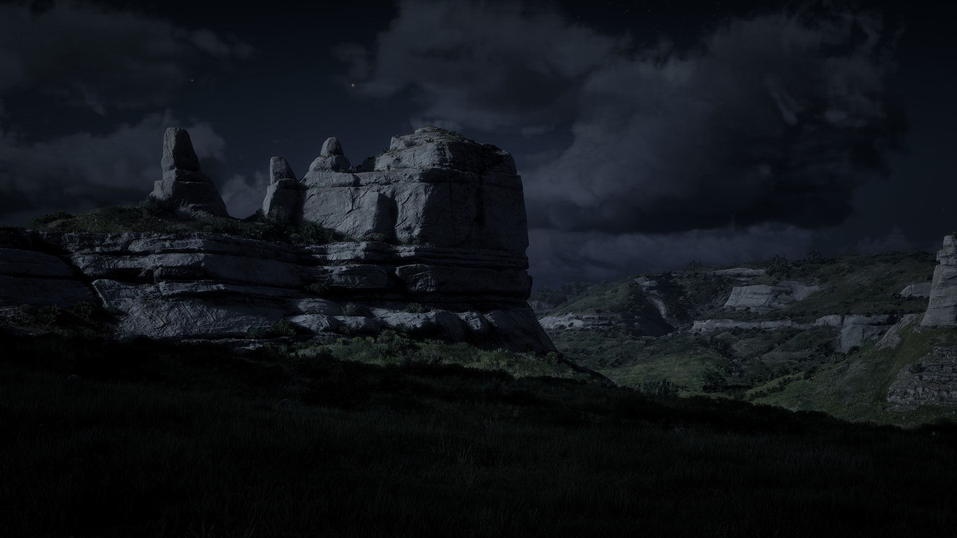Red Dead Redemption 2 landscape at night HD Wallpaper
