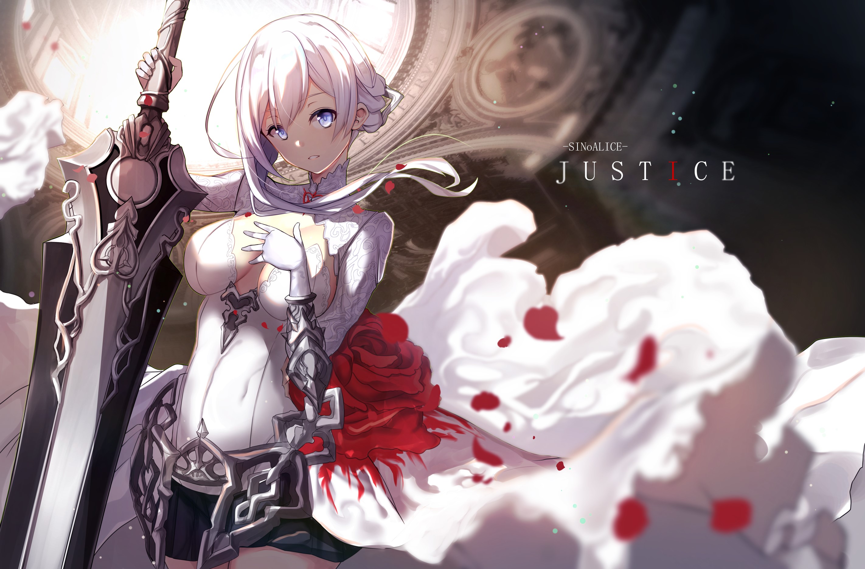 Alice from SINoALICE with a large sword HD Wallpaper