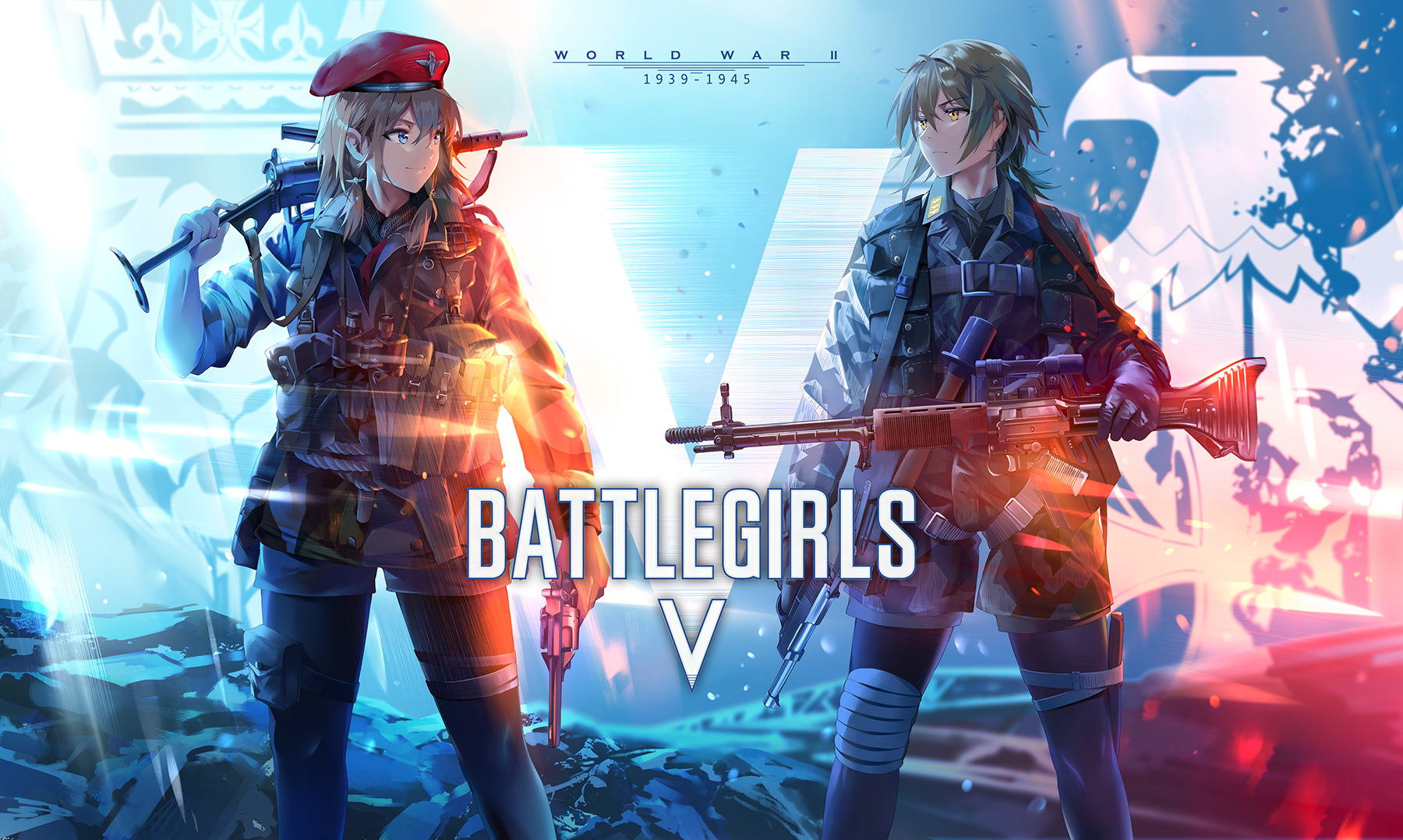 Battle Girls V World War II Anime Art HD Wallpaper