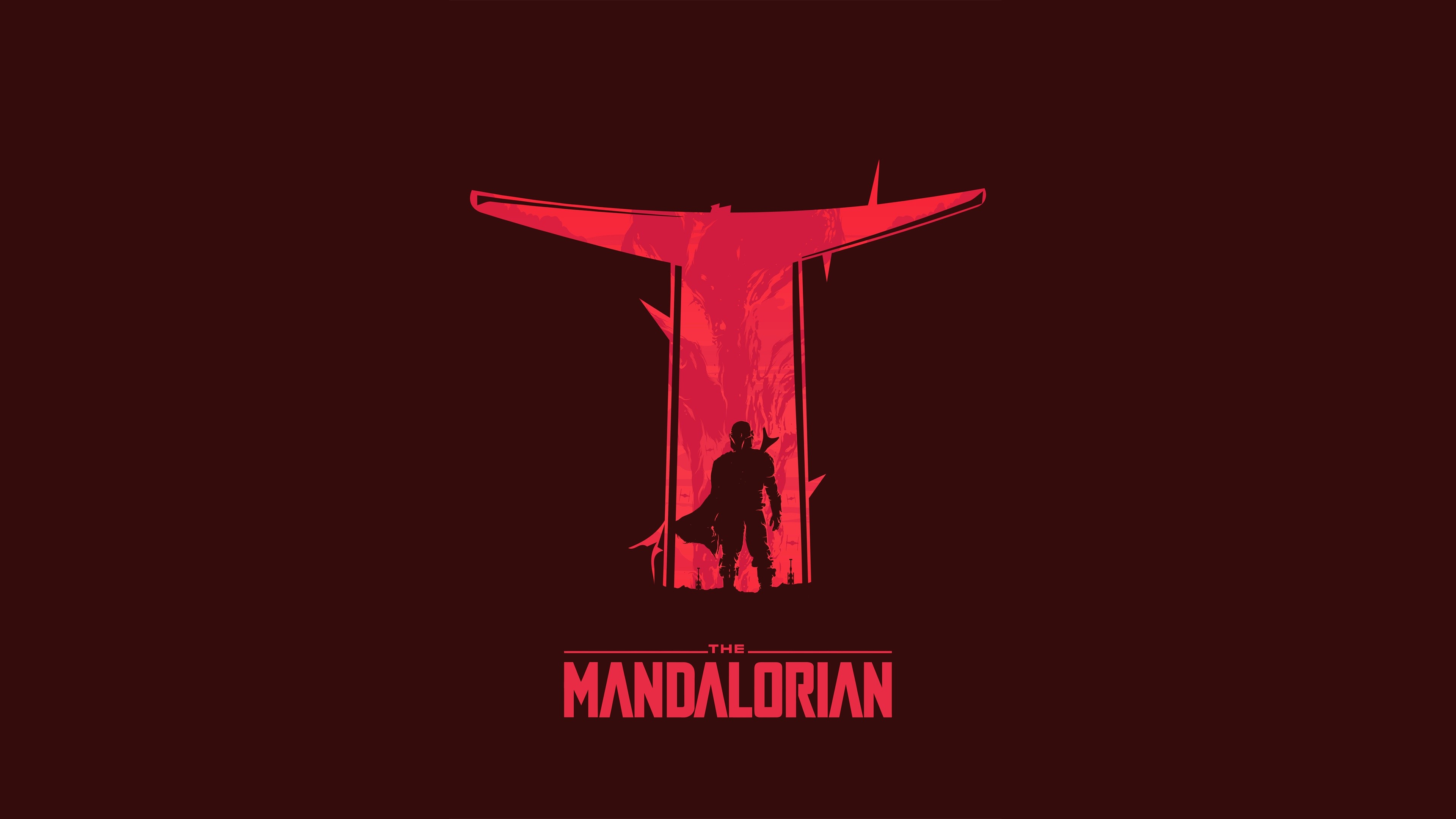 The Mandalorian Minimalist Art HD Wallpaper