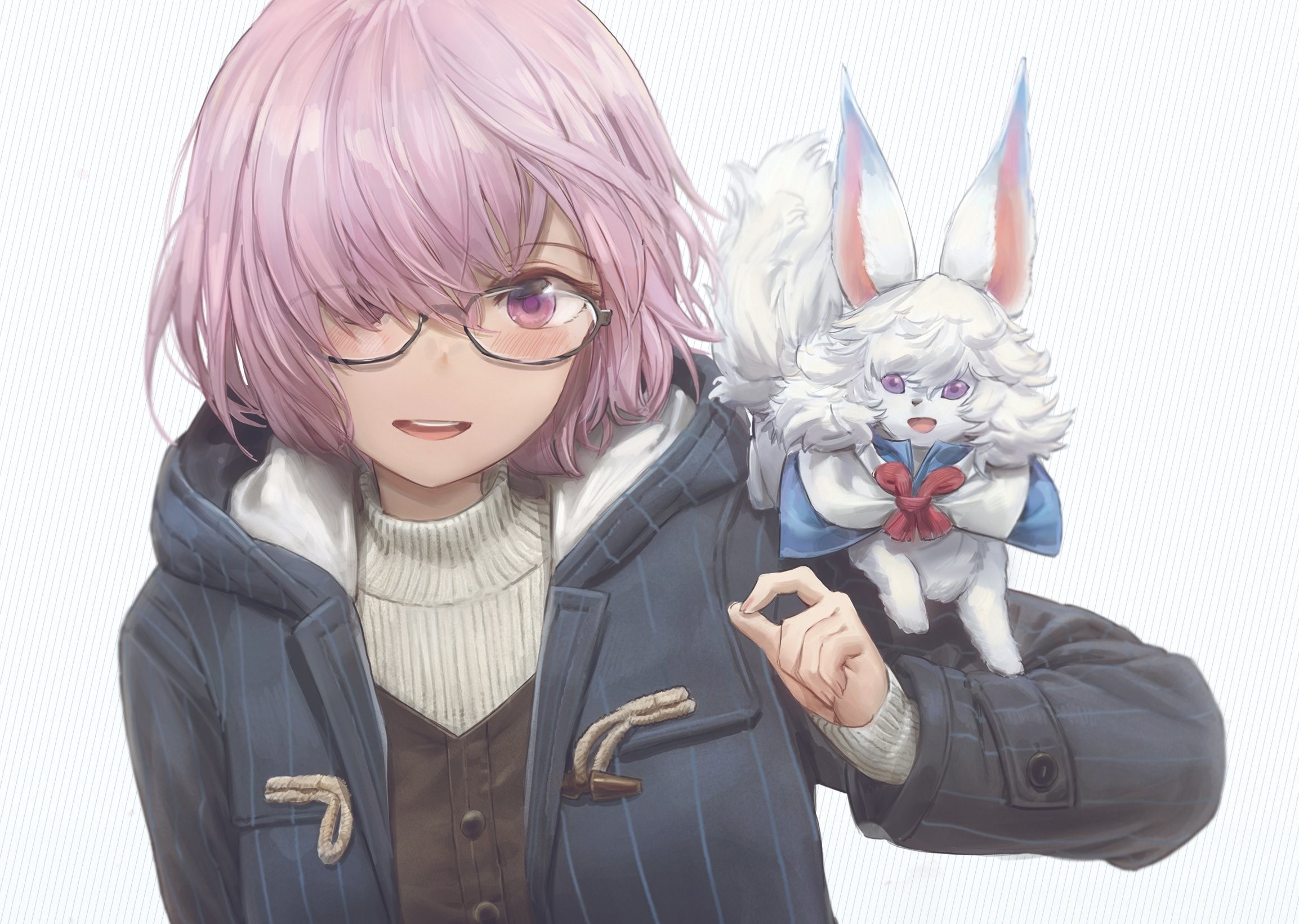 Mash Kyrielight and Fou from Fate/Grand Order fan art HD Wallpaper