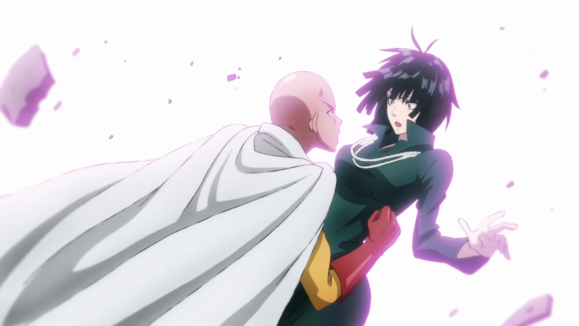 Saitama and Fubuki from One-Punch Man HD Wallpaper