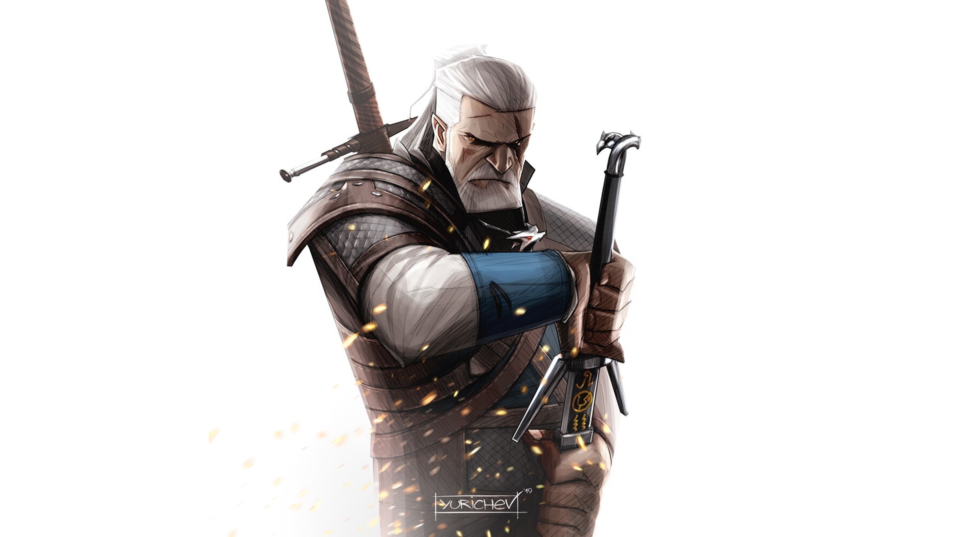 Geralt of Rivia from The Witcher 3: Wild Hunt HD Wallpaper