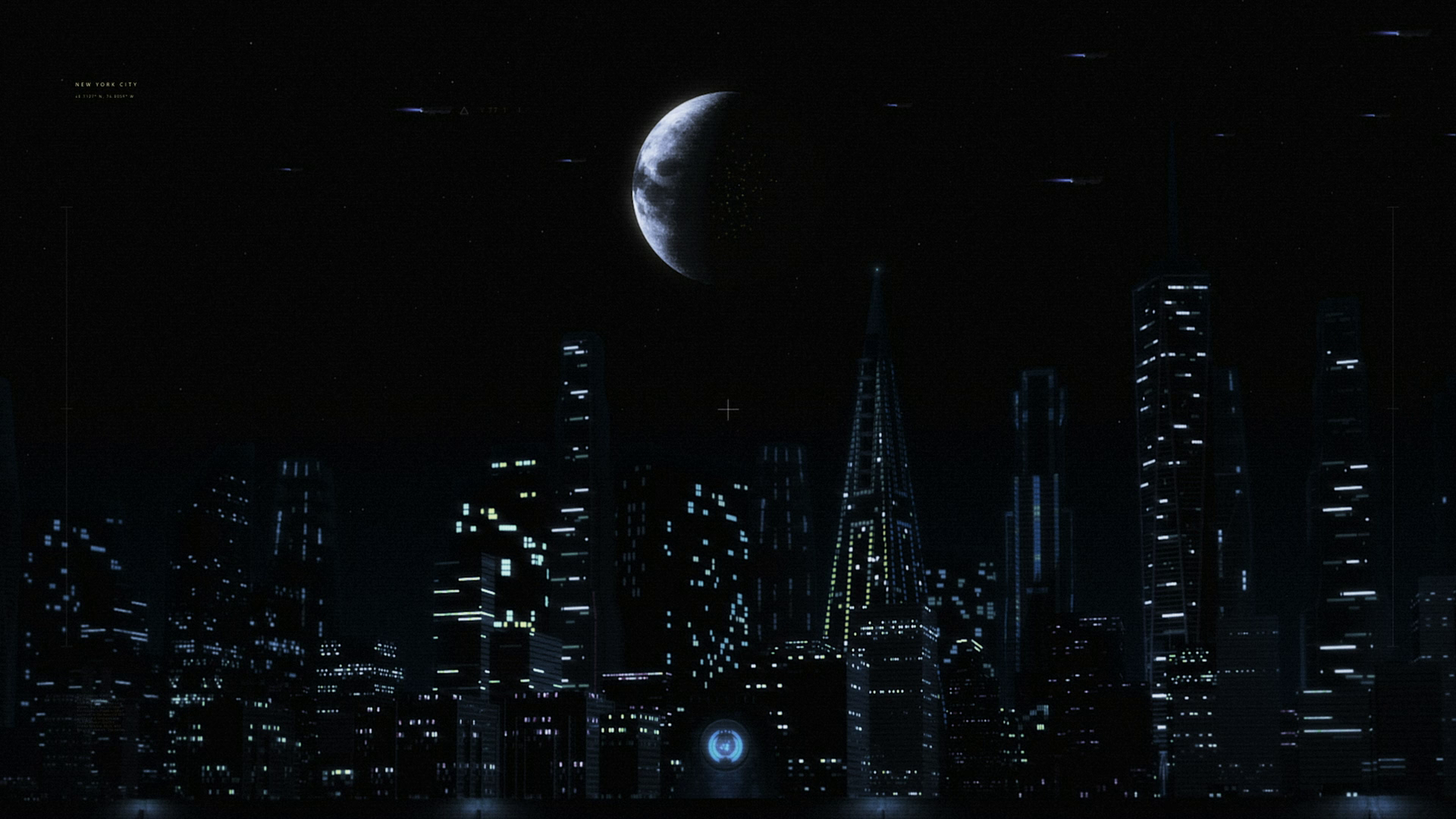New York City skyline at night from The Expanse HD Wallpaper