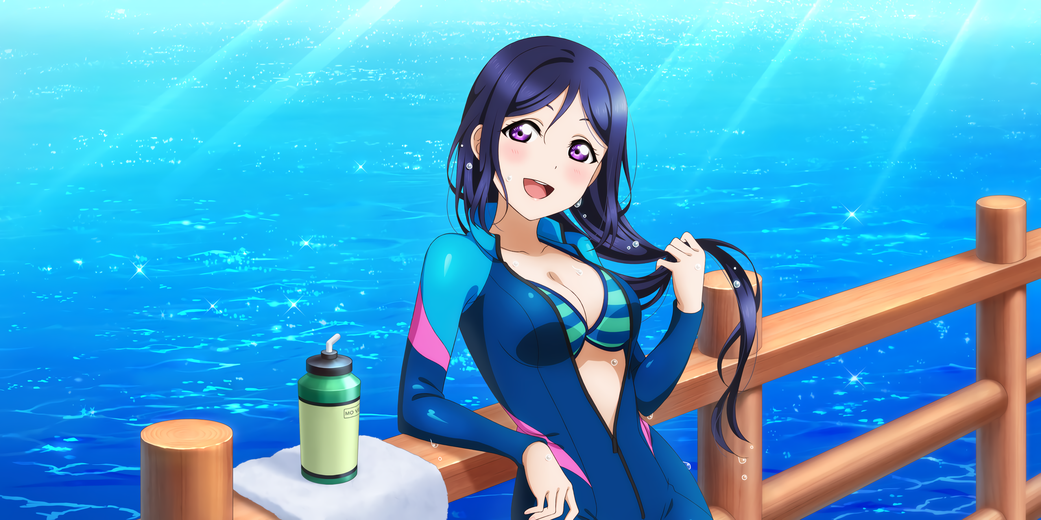 Matsuura Kanan from Love Live! Sunshine!! in swimwear HD Wallpaper