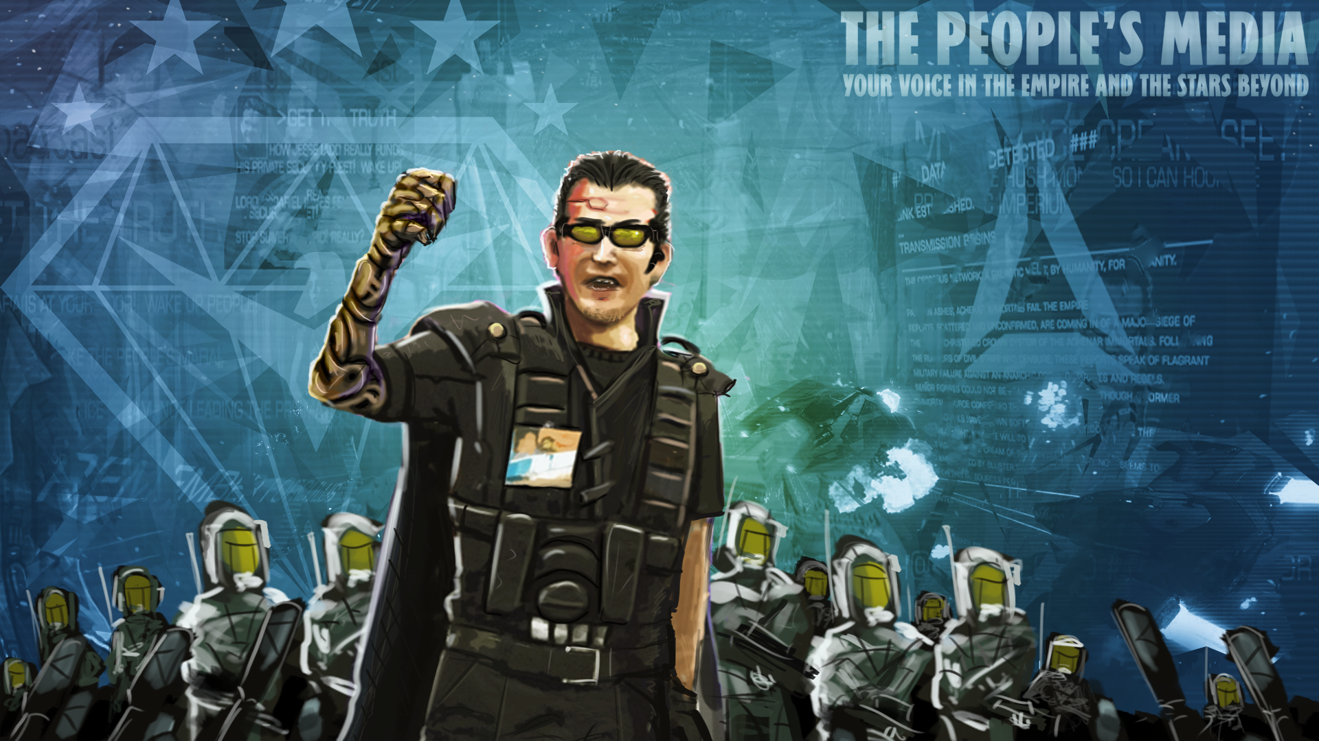 The People's Media propaganda art HD Wallpaper