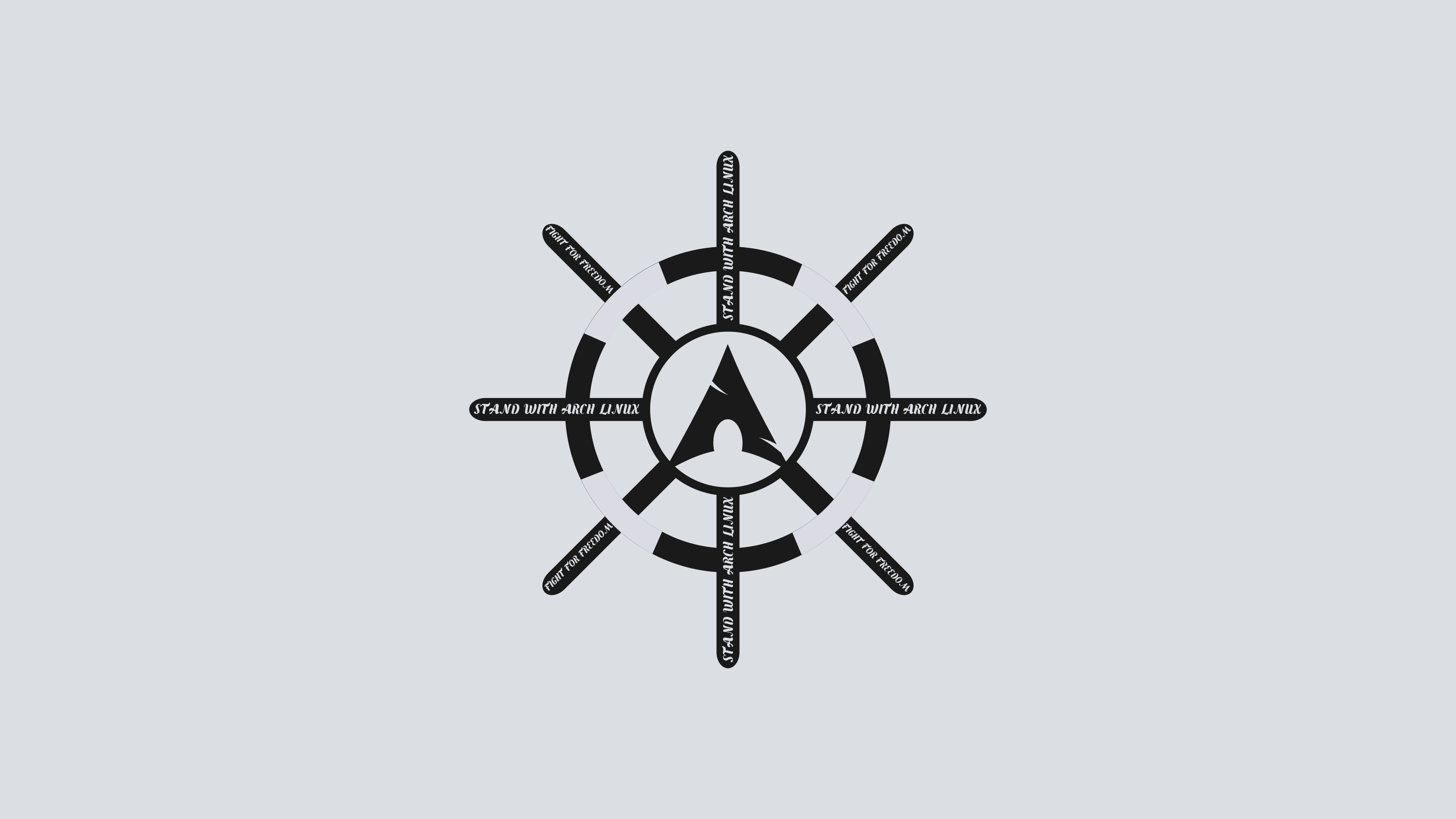 Arch Linux logo with text HD Wallpaper