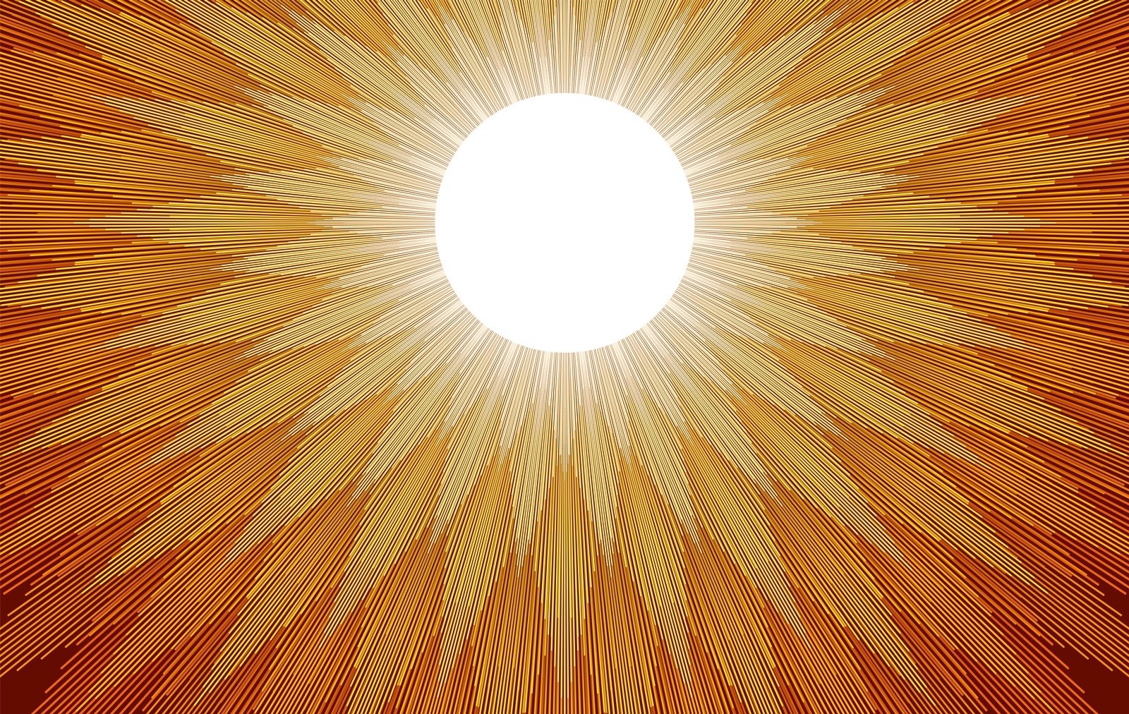Sun with radiating light rays HD Wallpaper