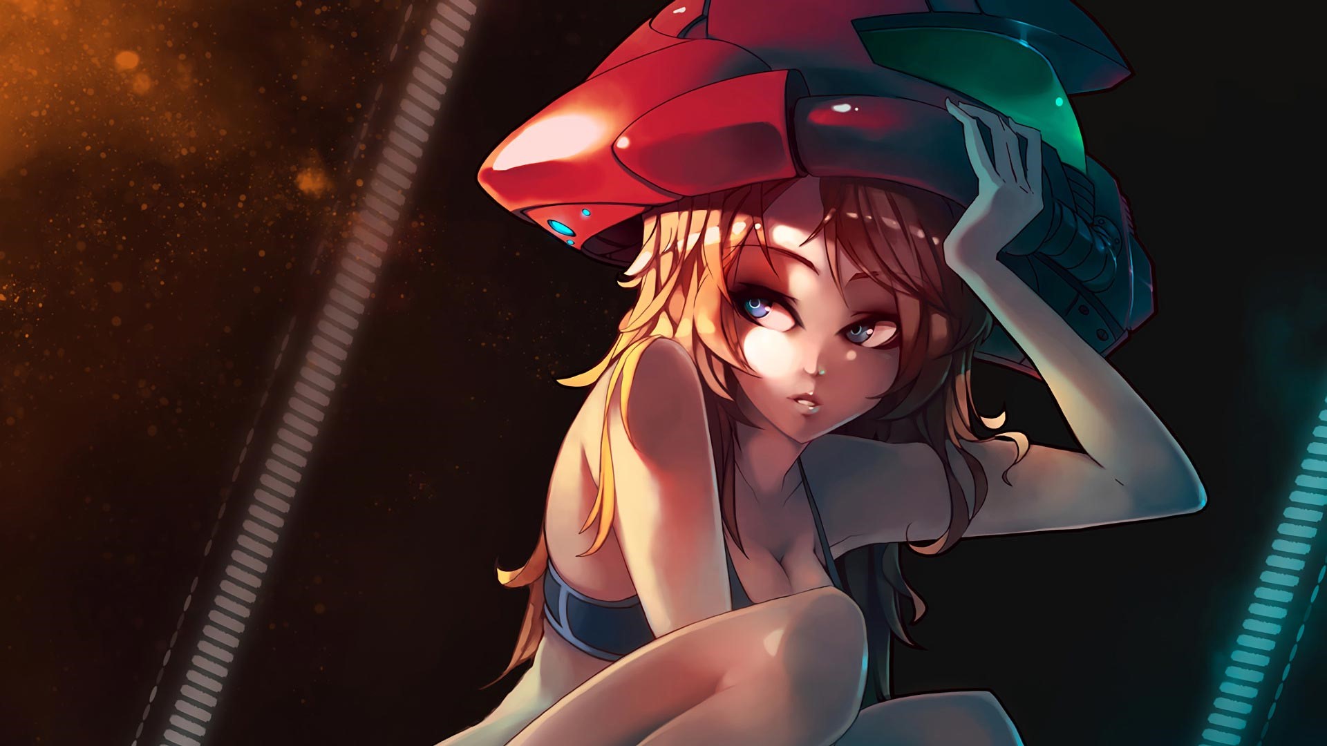 Samus Aran from Metroid wearing a helmet HD Wallpaper