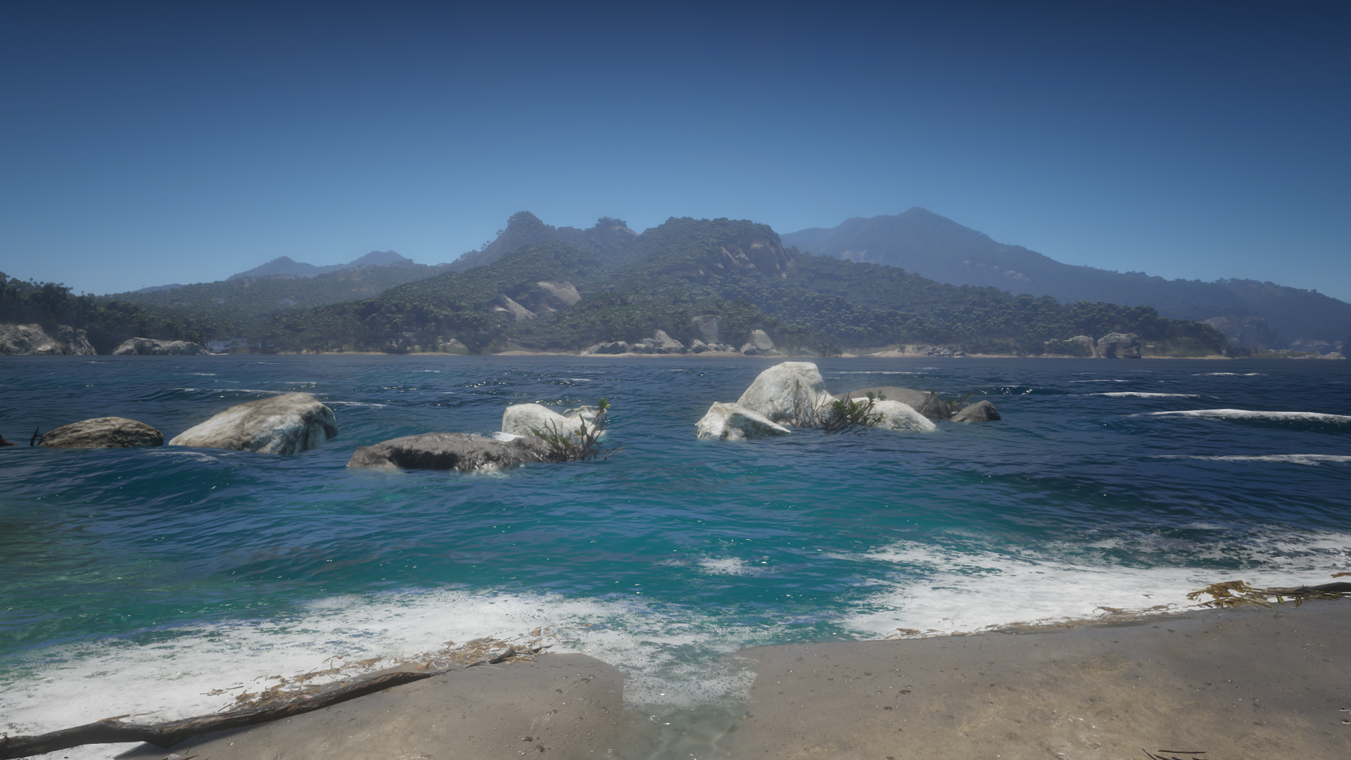 Red Dead Redemption 2 screenshot of a tropical coastline HD Wallpaper