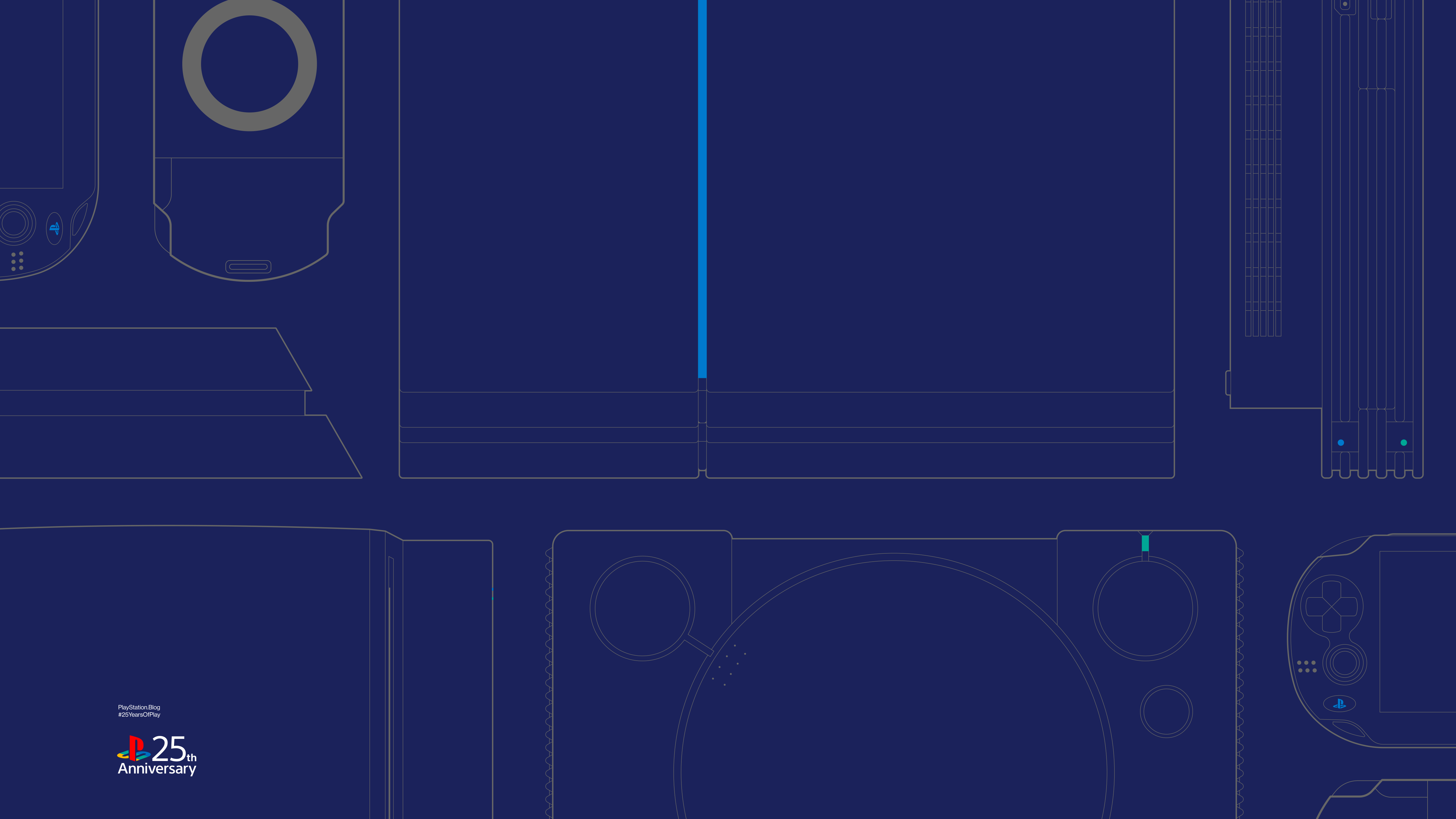 PlayStation 25th Anniversary Blueprint HD Wallpaper