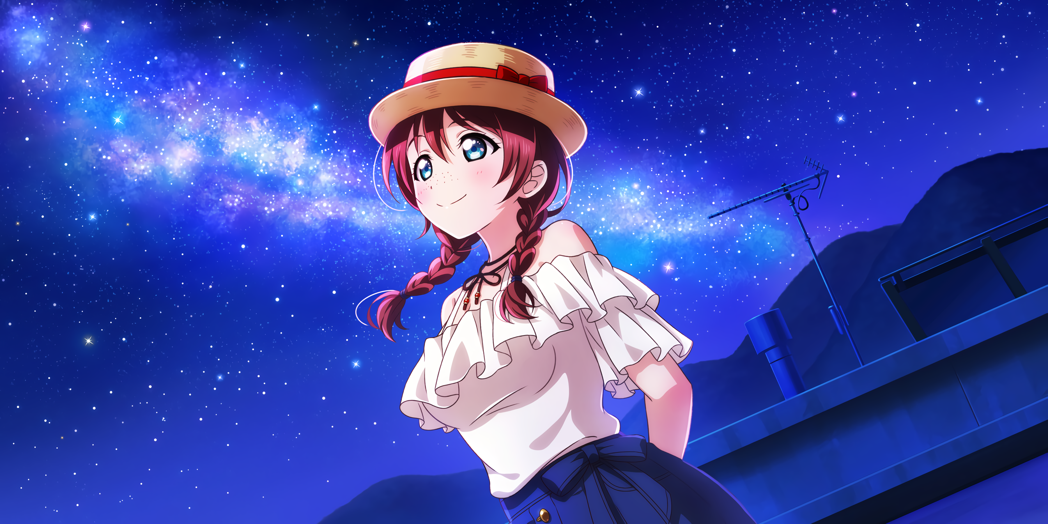 Emma Verde from Love Live! Sunshine!! under the starry sky HD Wallpaper