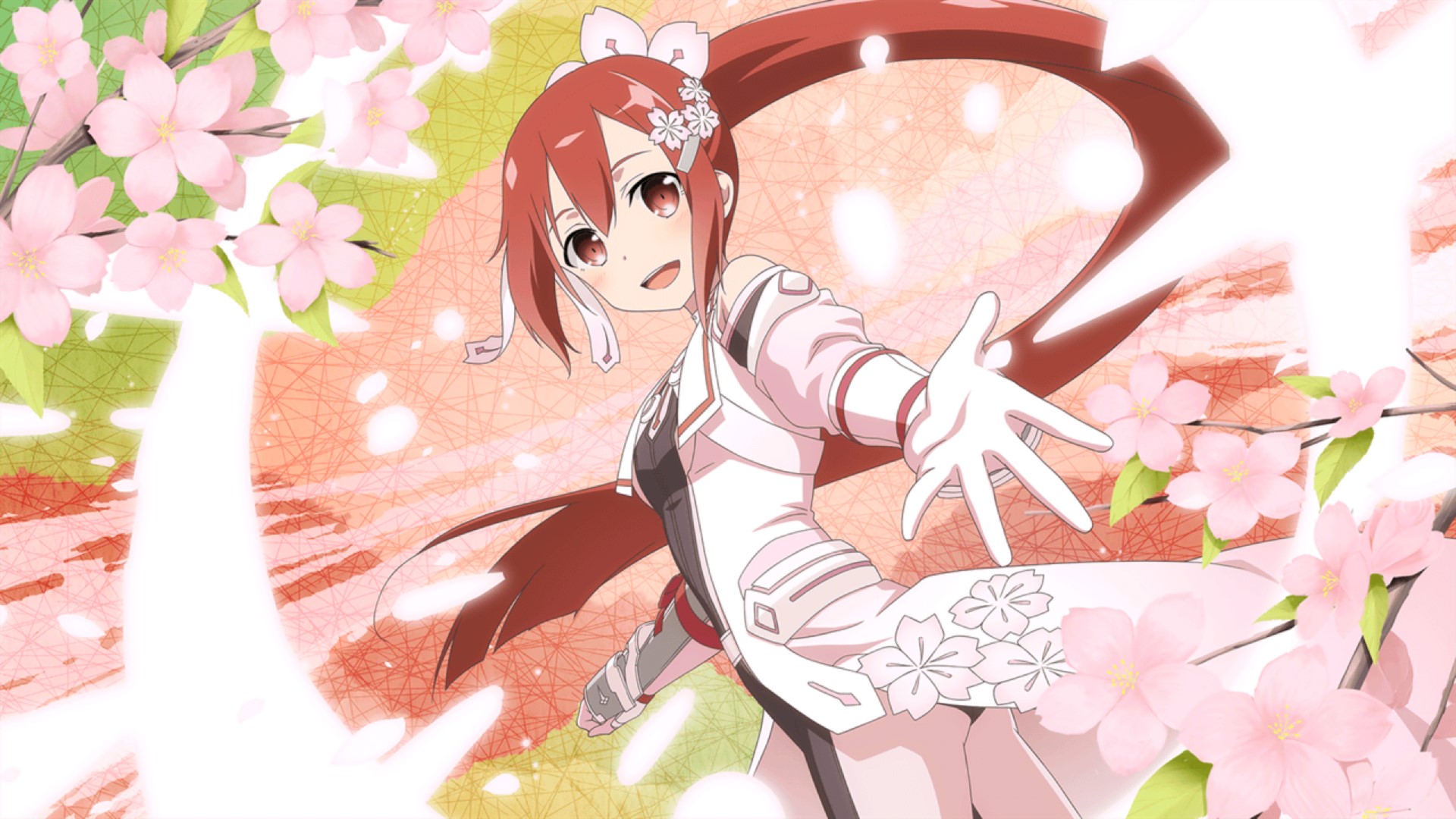 Takashima Yuna from Aikatsu Stars! with cherry blossoms HD Wallpaper
