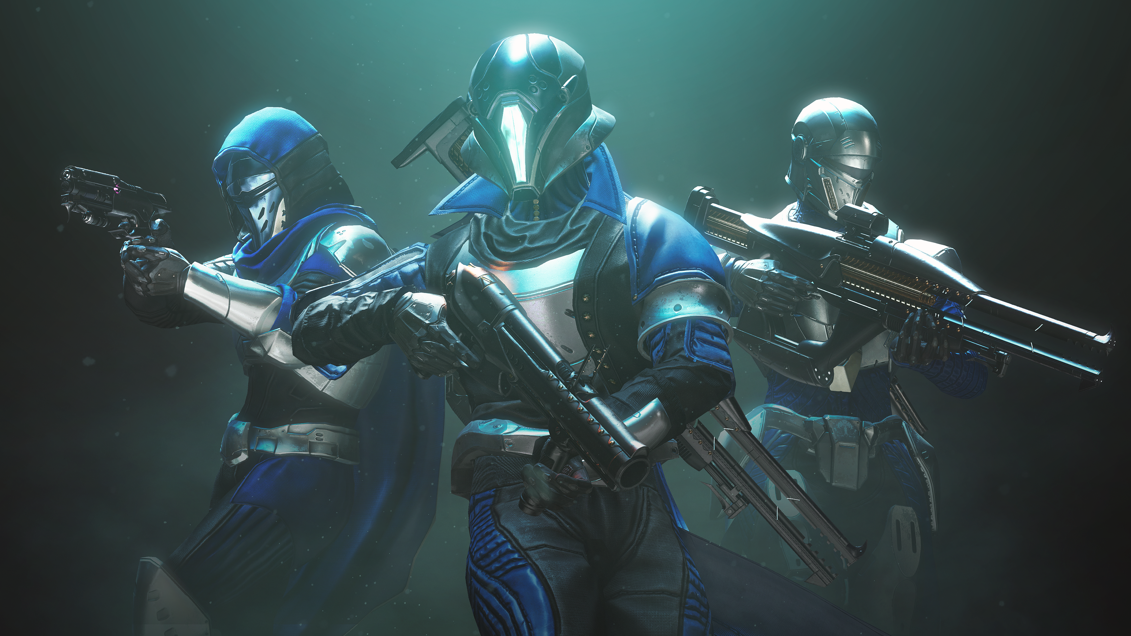 Guardians from Destiny 2 with weapons HD Wallpaper