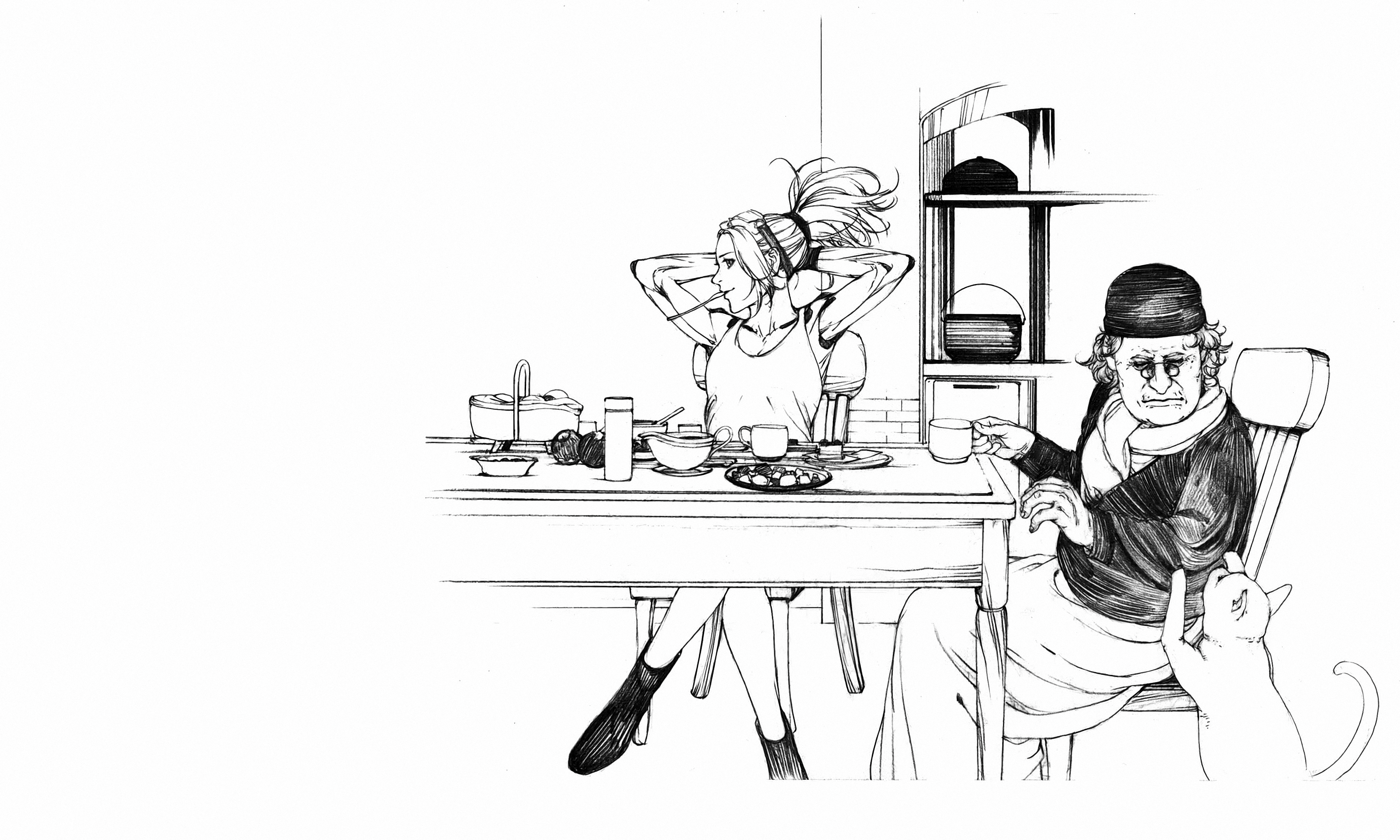 Artwork of characters from LEVIUS on Netflix HD Wallpaper
