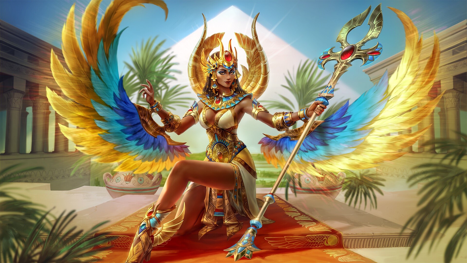 Isis from Smite Egyptian Goddess HD Wallpaper