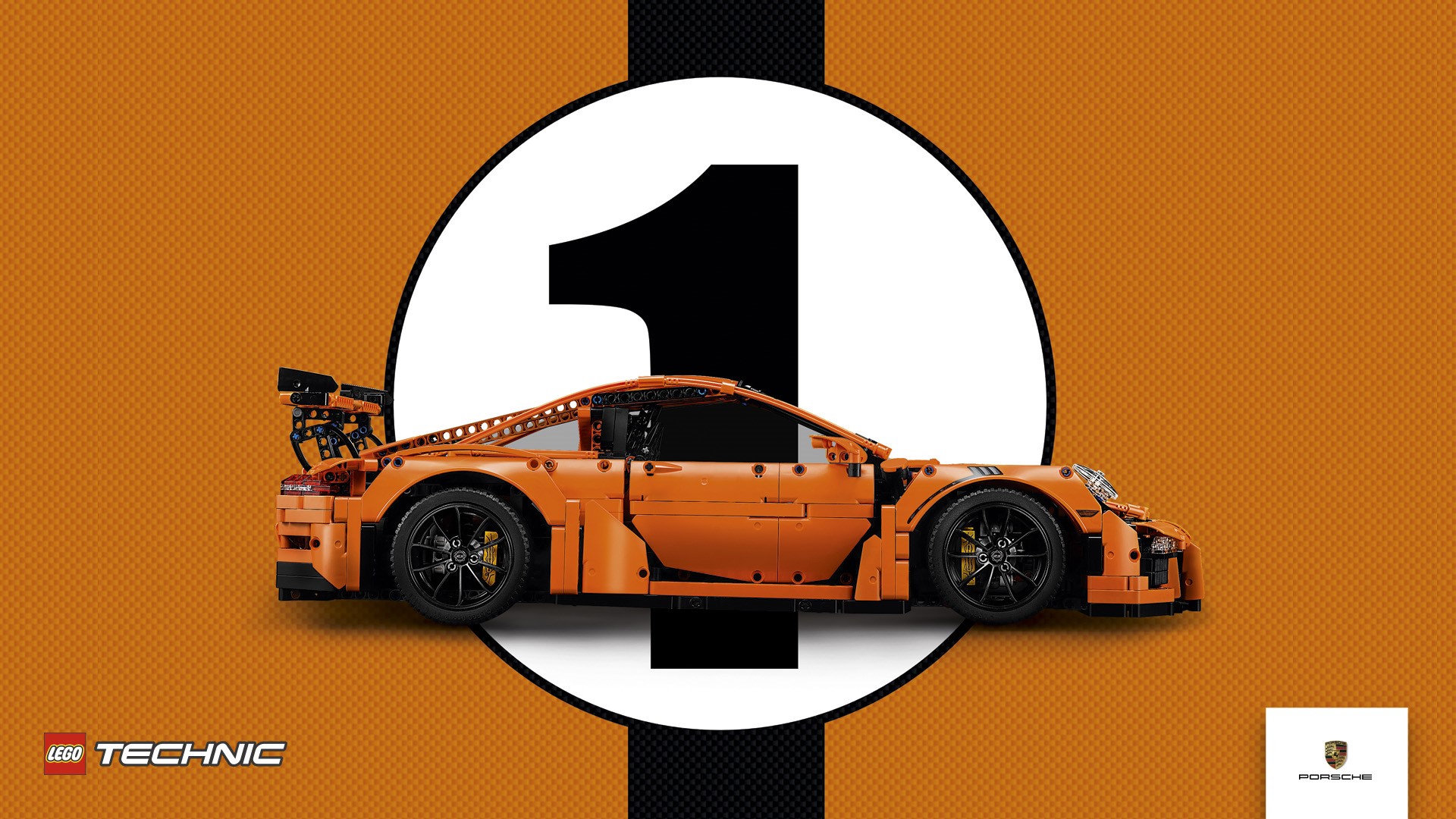 LEGO Technic Porsche 911 Race Car HD Wallpaper