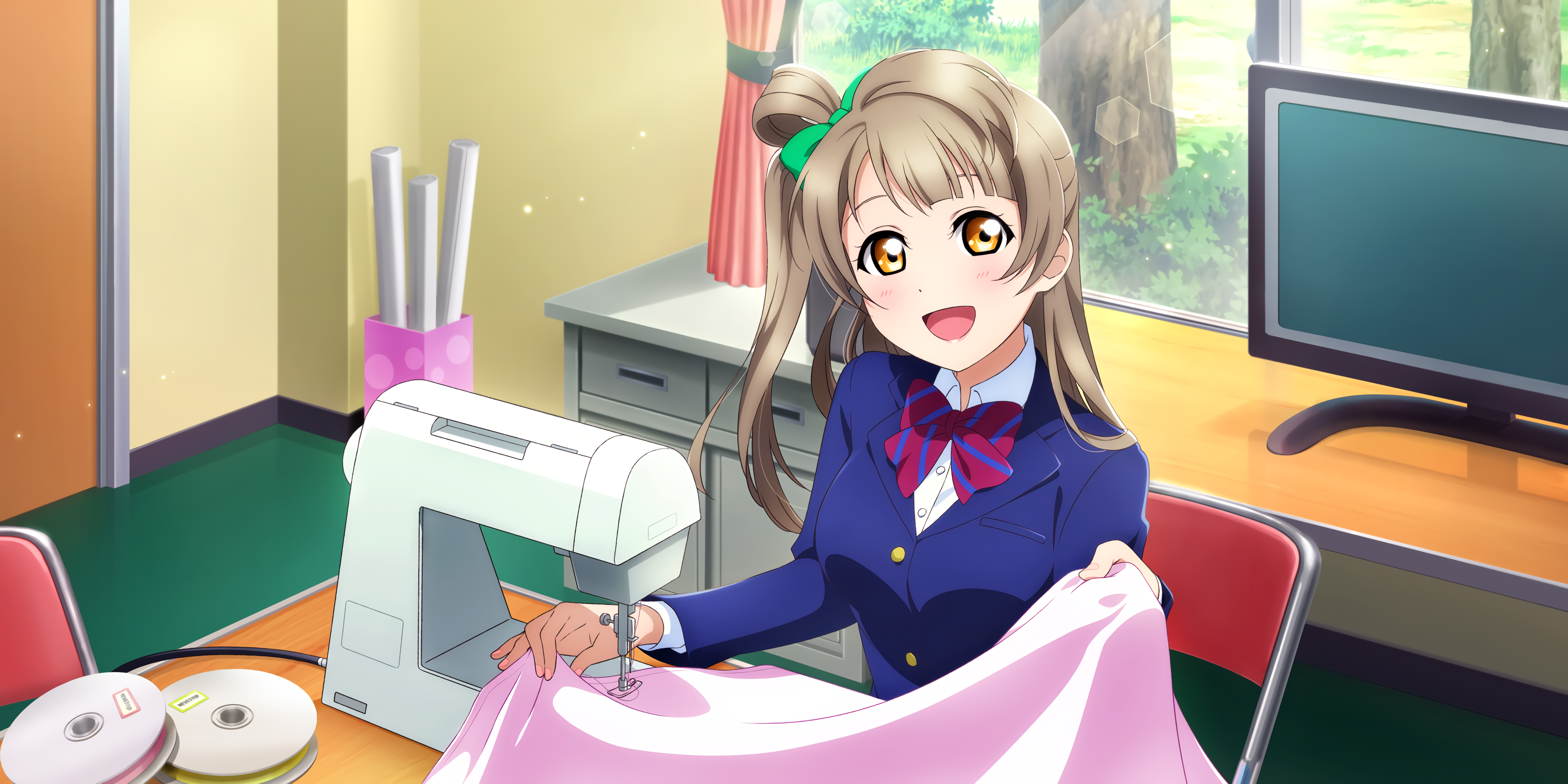 Minami Kotori from Love Live! sewing HD Wallpaper