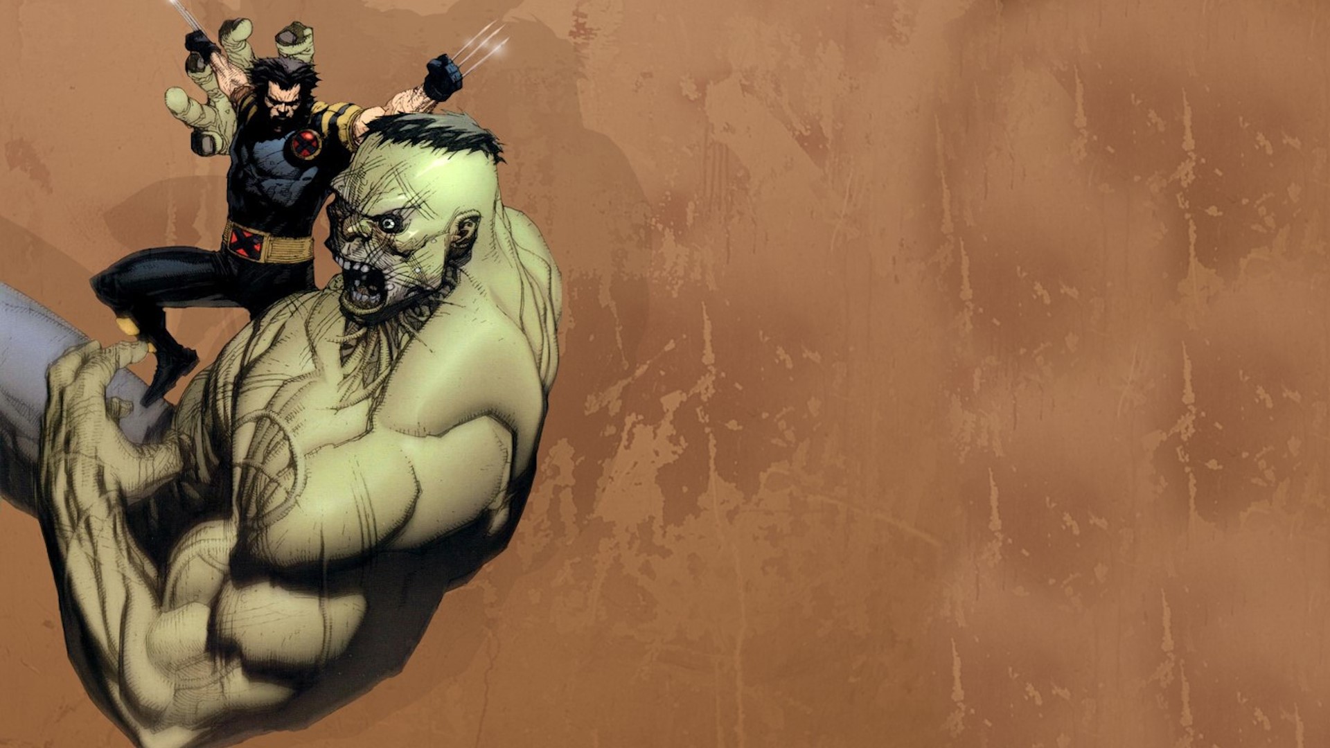 Wolverine fighting Hulk from Marvel Comics HD Wallpaper